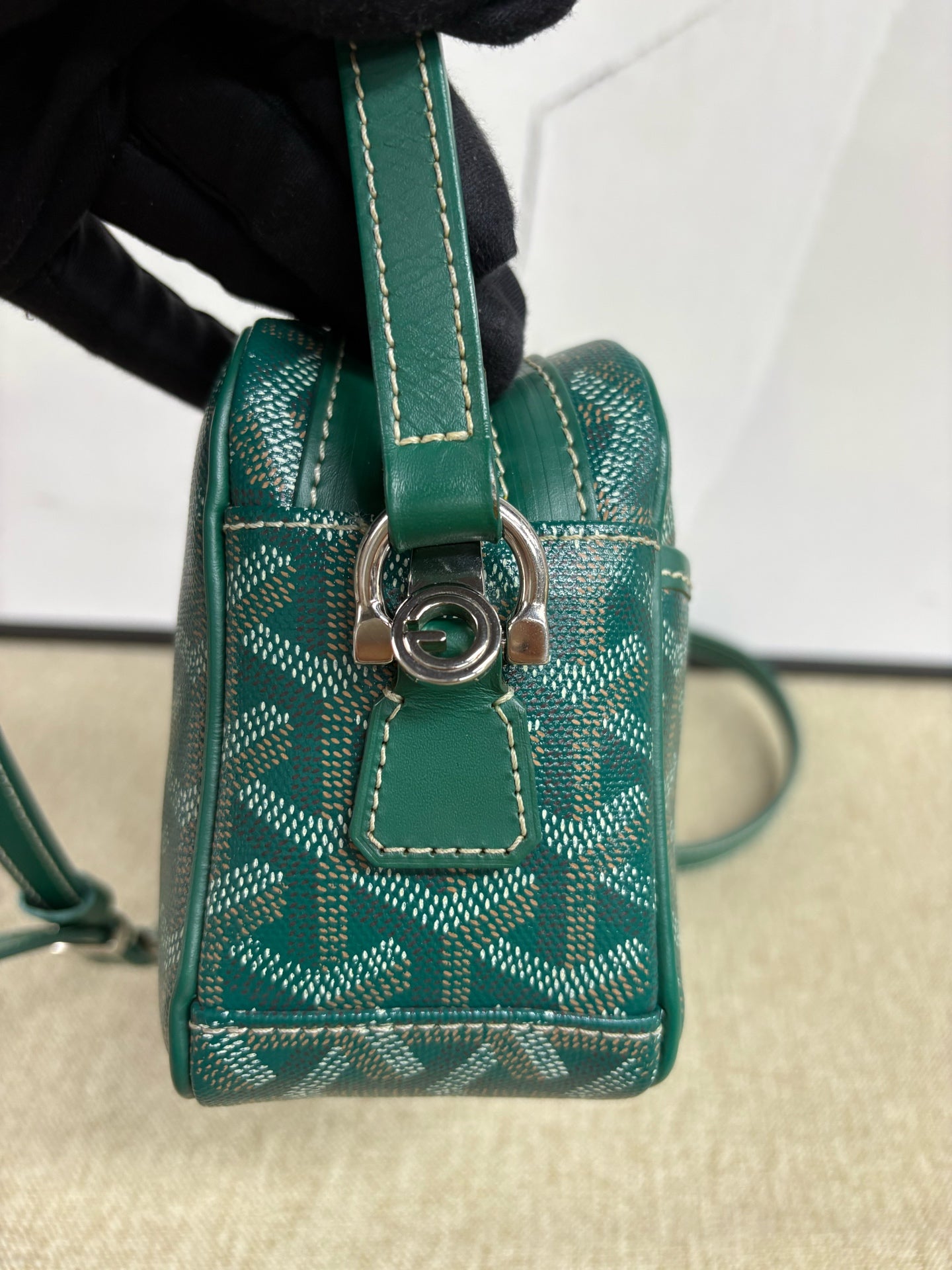 Goyard - Cap-Vert Messenger/Camera Bag - Goyardine canvas and Leather - Green - (small)