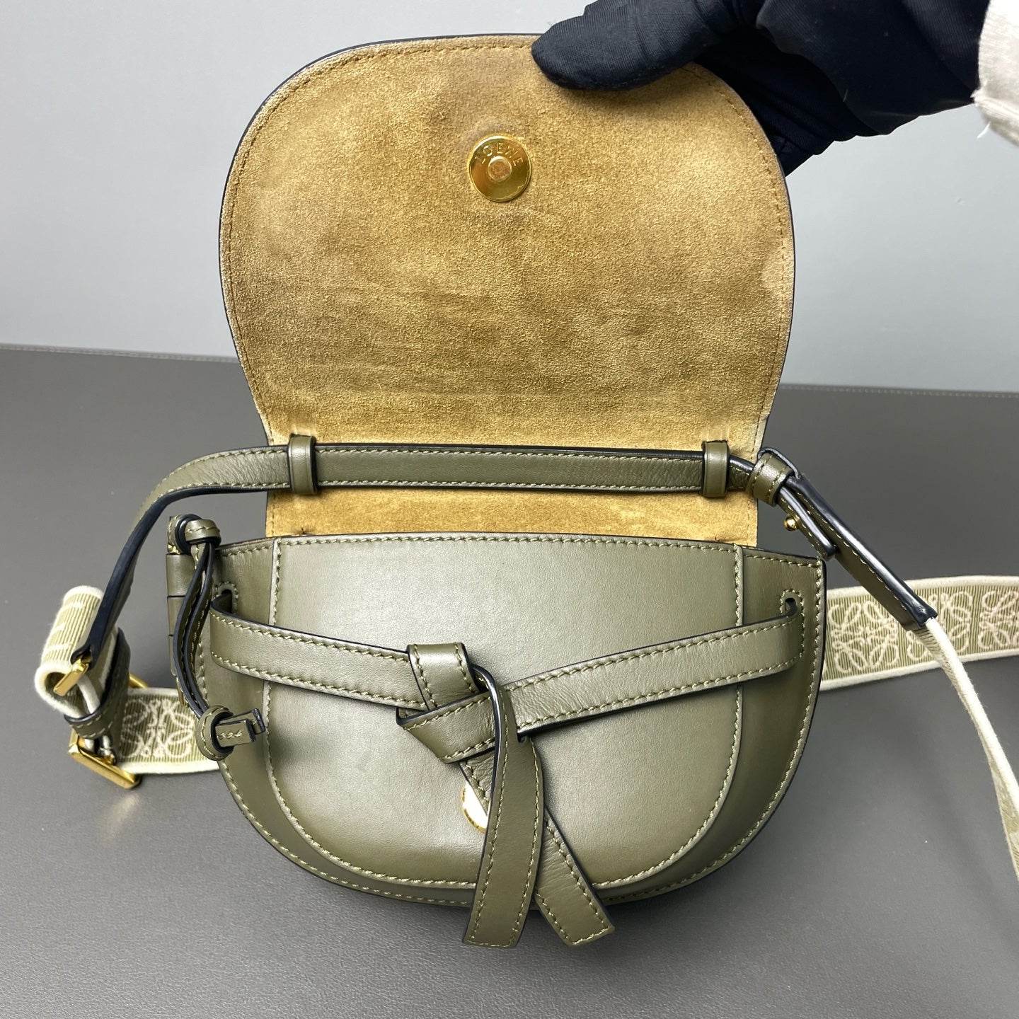 LOEWE - Gate Saddle Bag - Leather - Green - (Small)