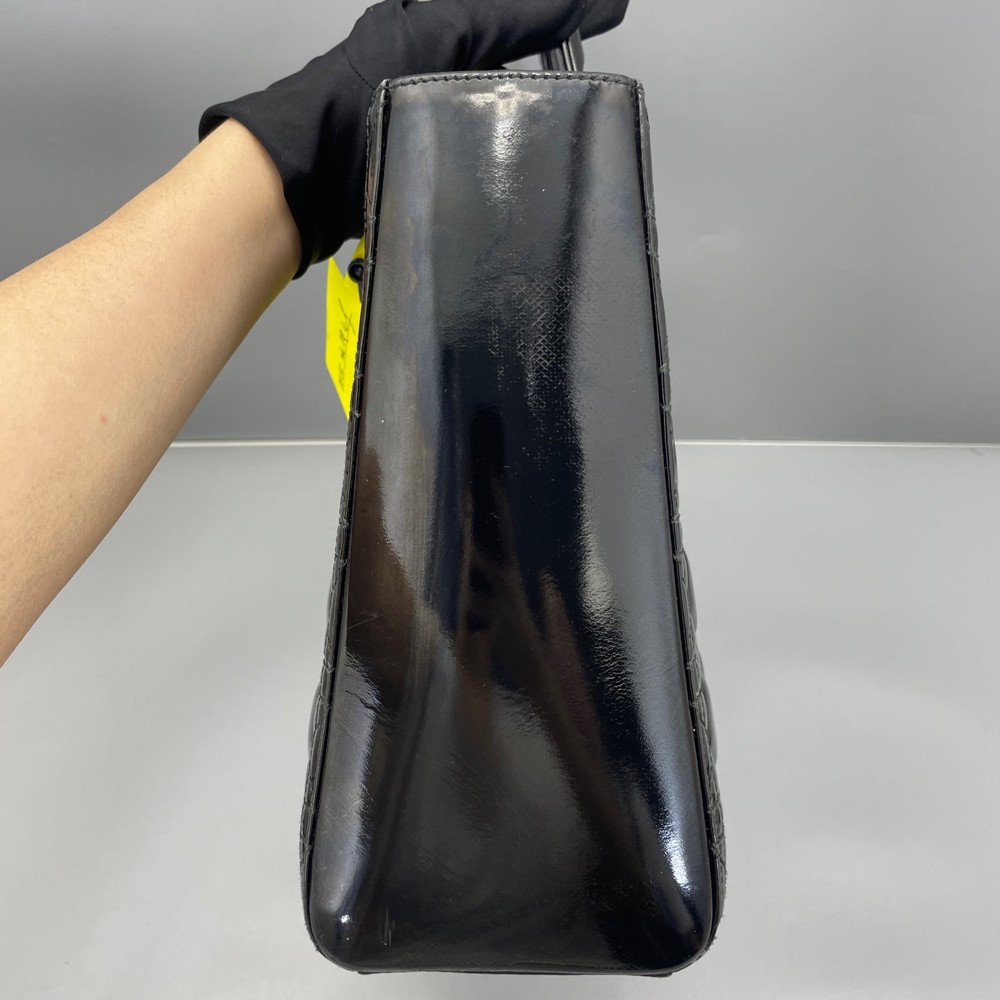 Dior - Lady Dior Large - Patent leather - Black - (Large)
