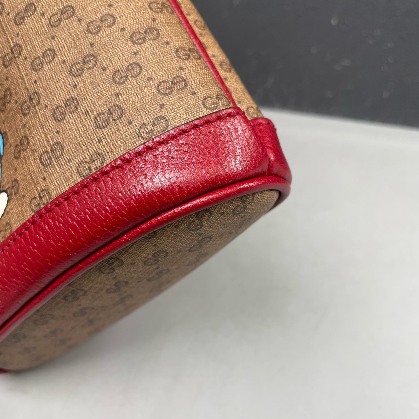 Gucci - Doraemon Collaboration Mini Bucket Bag - Coated canvas and leather - Brown and Red with Multicolour graphic - (mini)