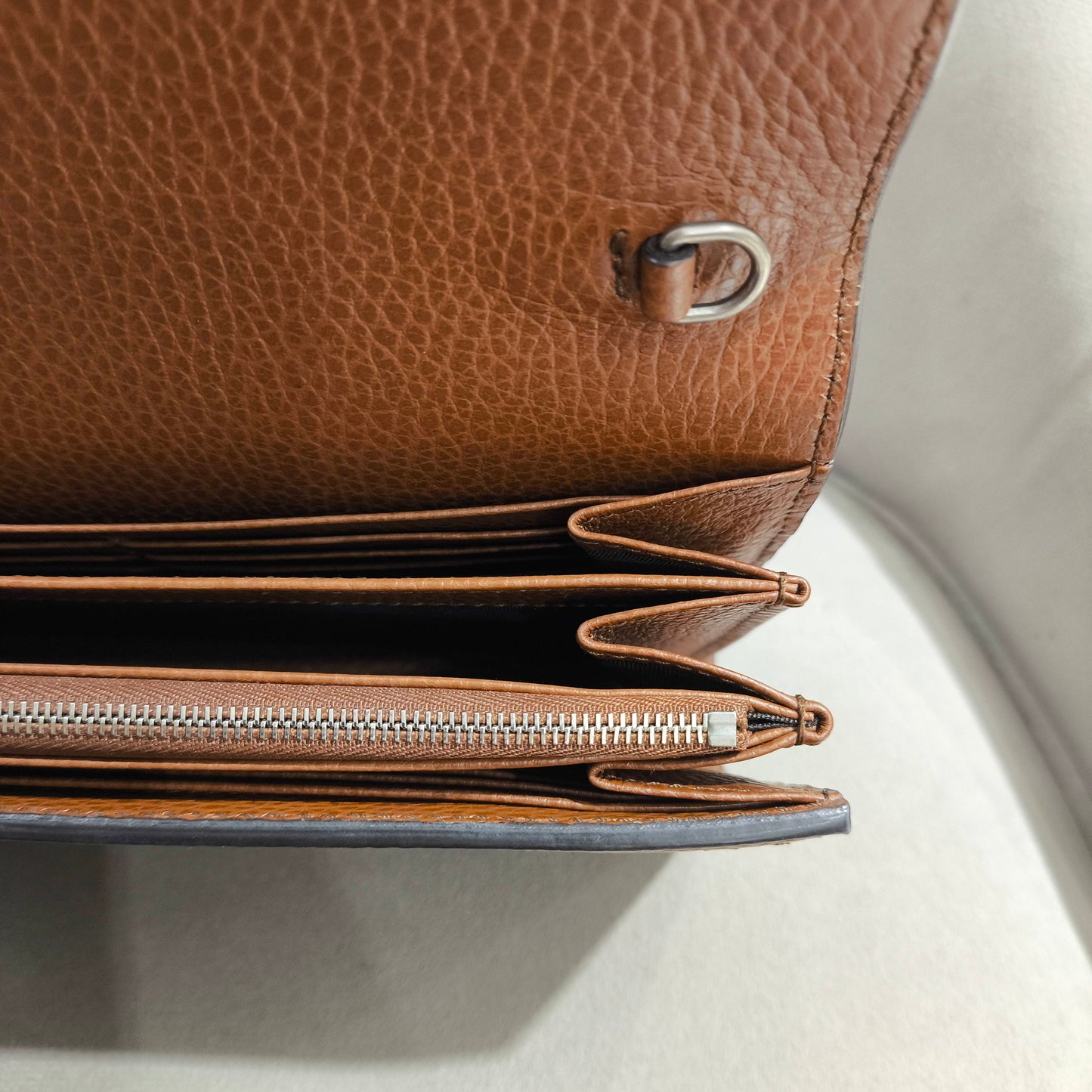 Gucci - Dionysus - Blue denim and brown grained leather - Blue with brown trim - (mini)