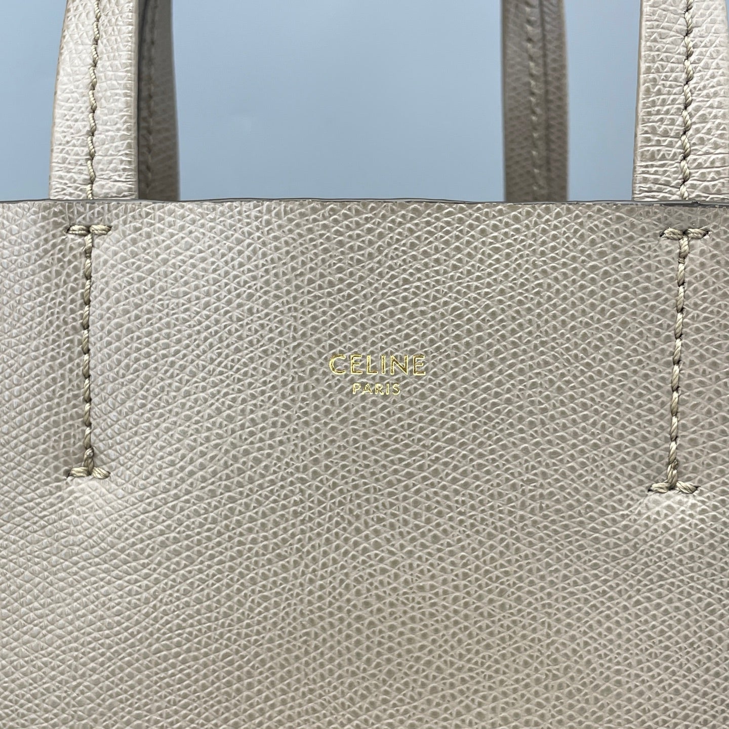 Celine - Vertical Cabas Tote - Leather - Grey - (medium)