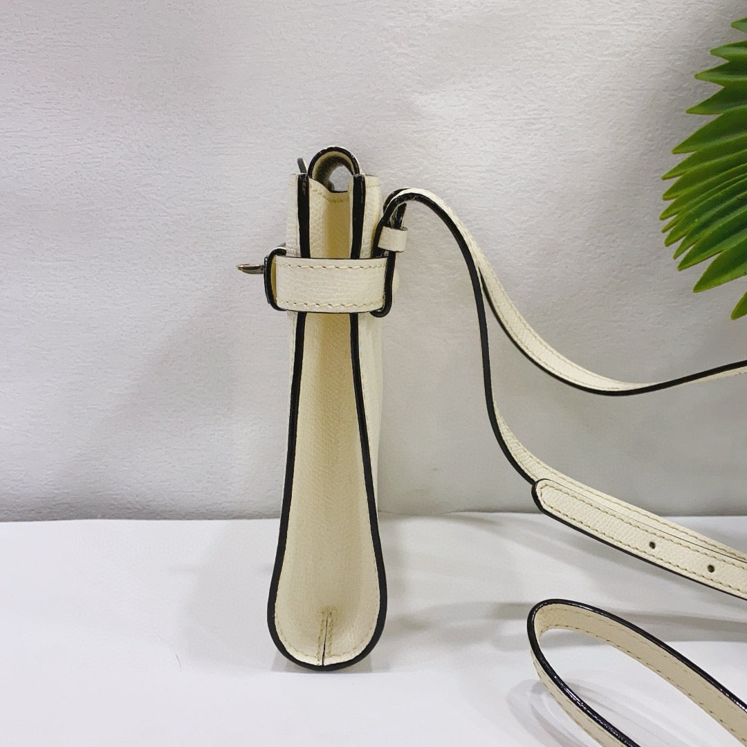 Valextra - B-Tracollina - Leather - White - (mini)