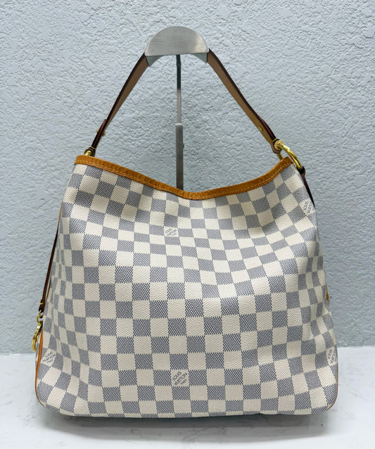 Louis Vuitton - Delightful PM - Damier Azur coated canvas with natural cowhide leather trim - White - (small)