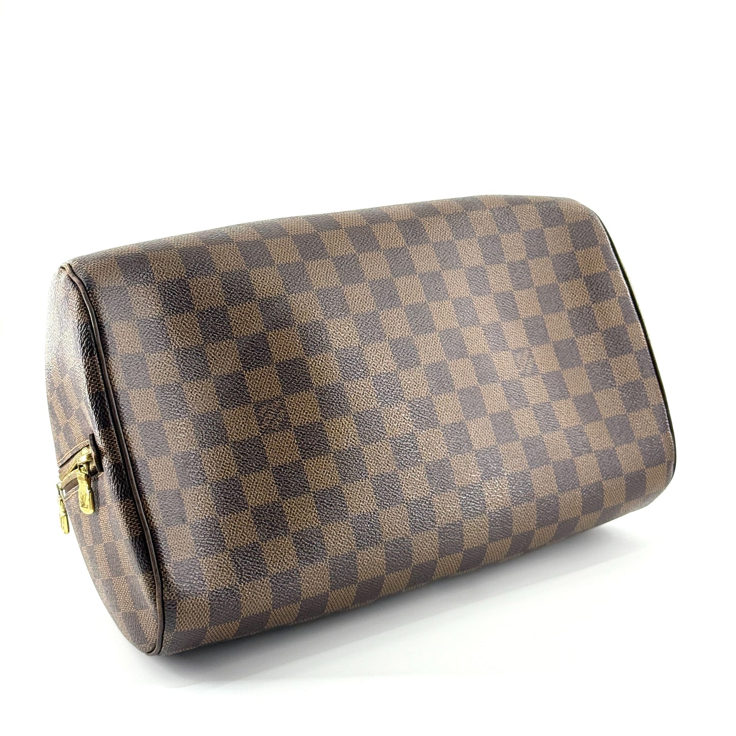 Louis Vuitton - Damier Ebene Bowling Bag - Damier Ebene coated canvas with leather trim - Brown - (Medium)