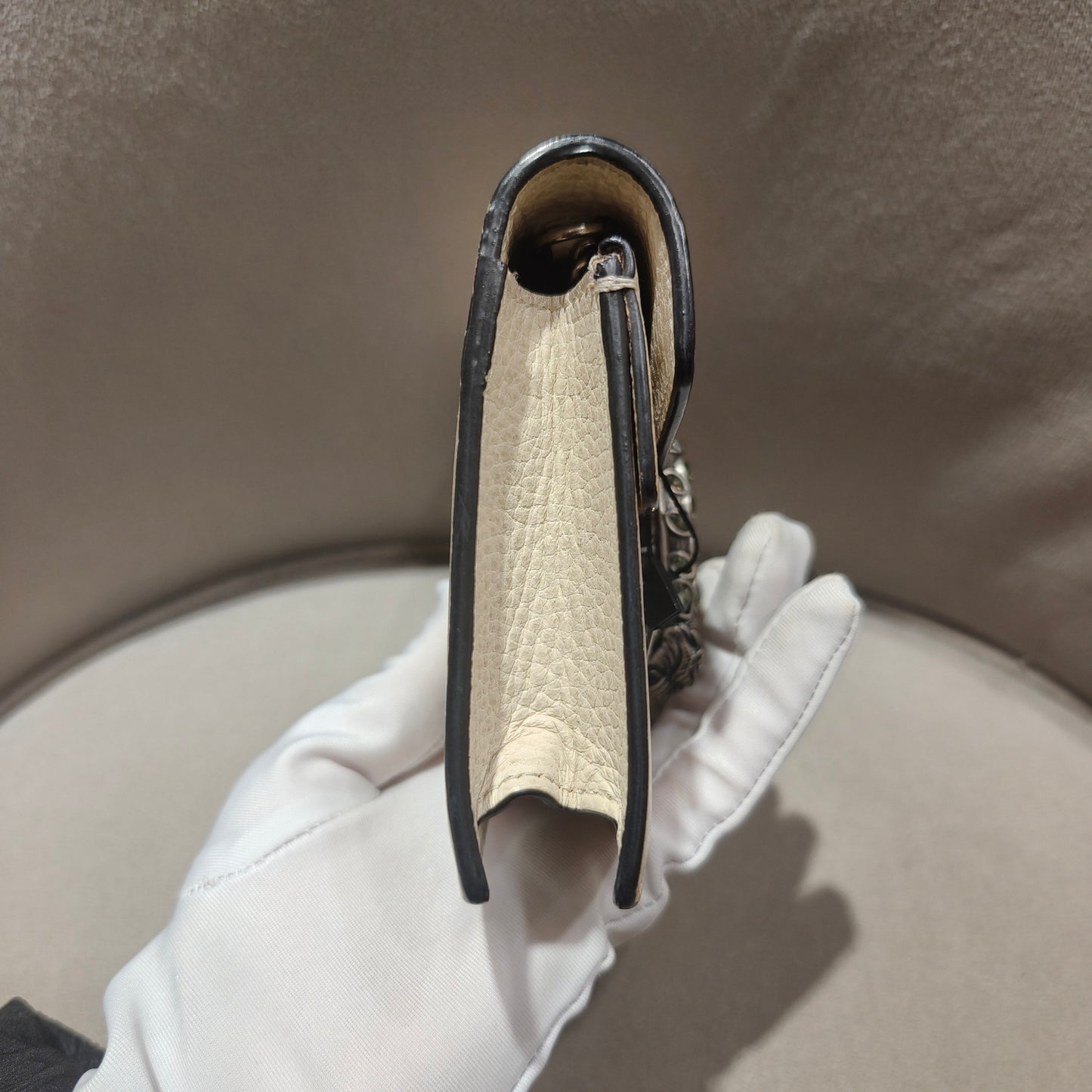 Gucci - Dionysus Super Mini - Grained leather - Off-white - (mini)