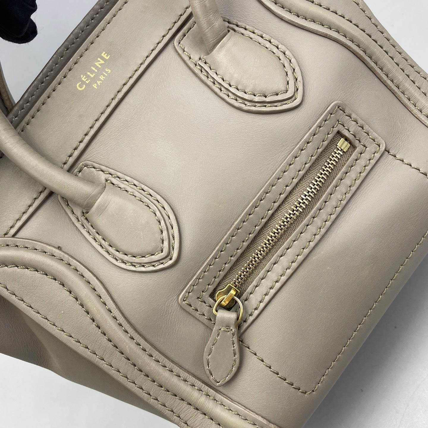 Celine - Luggage Nano - Calfskin leather - Grey - (mini)