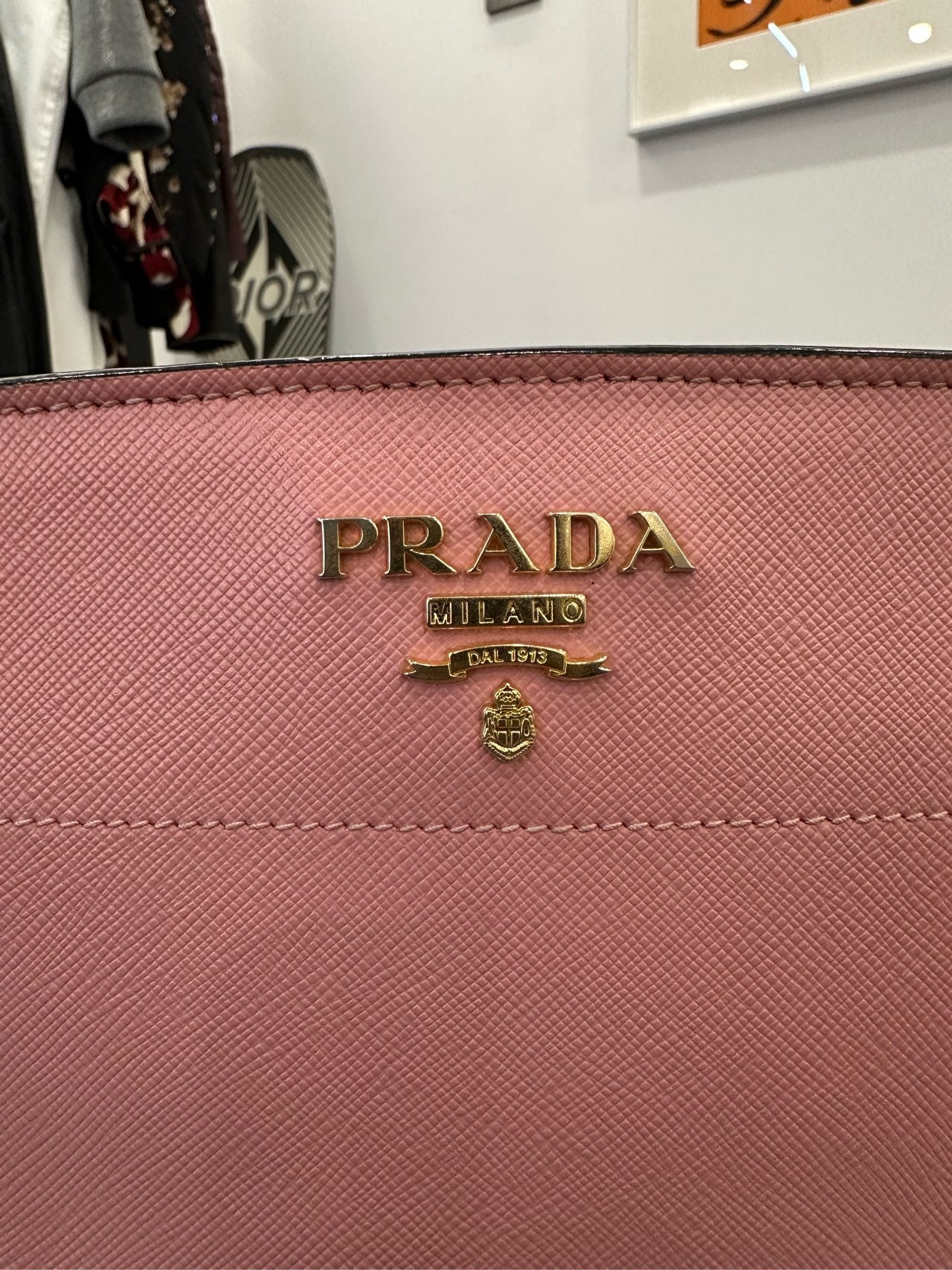 Prada - Saffiano Leather Camera Bag - Saffiano leather - Pink - (Small)