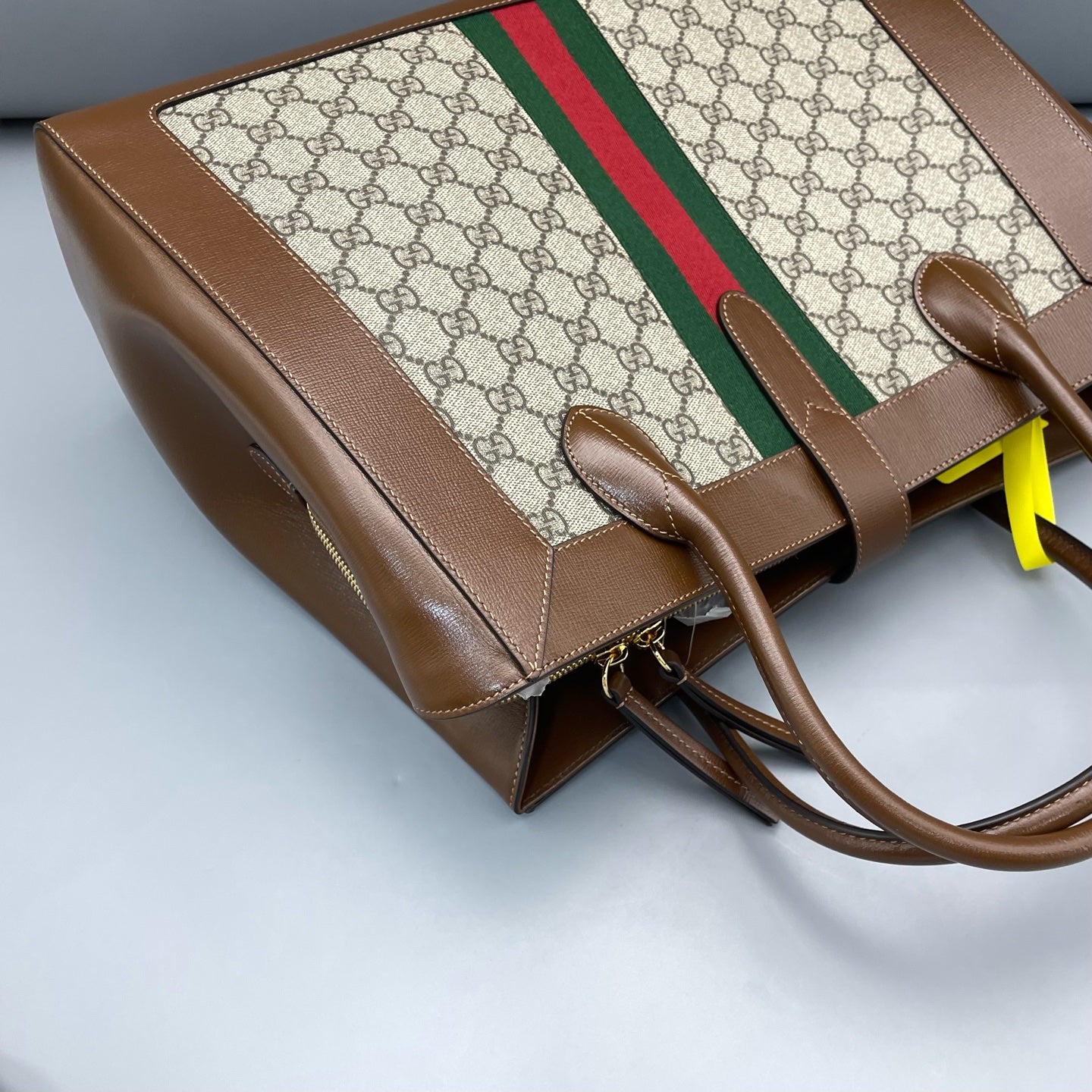 Gucci - Jackie 1961 Large Tote Bag - GG Supreme Canvas and Leather - Brown - (large)