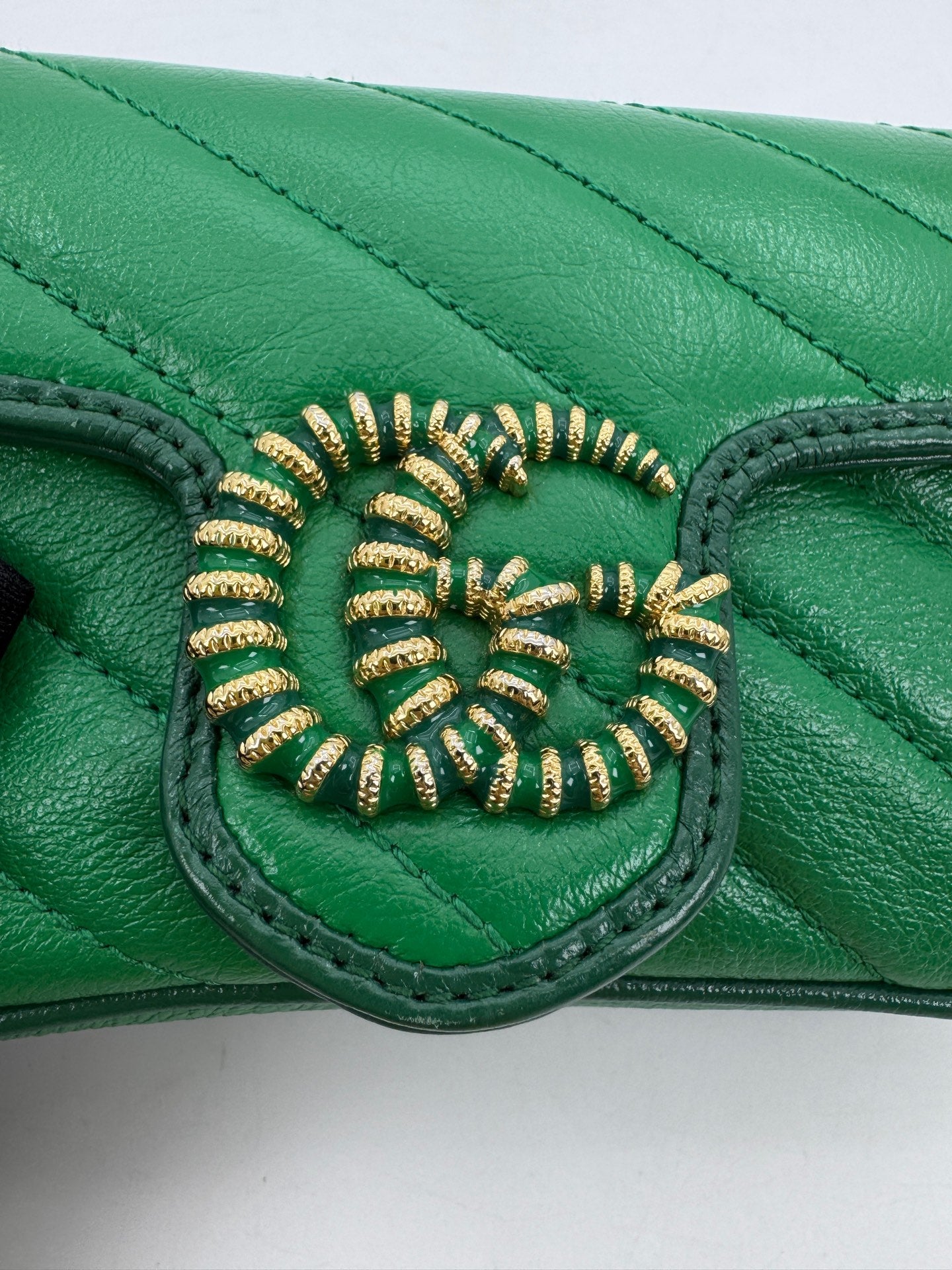 Gucci - GG Marmont Super Mini - Leather - Green - (mini)