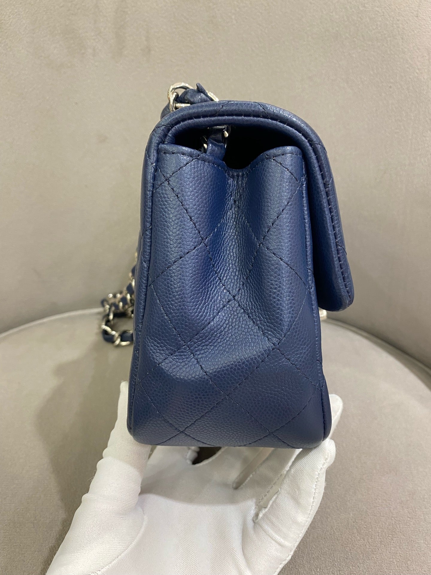 Chanel - Mini Square Flap Bag - Caviar leather - Navy - (mini)