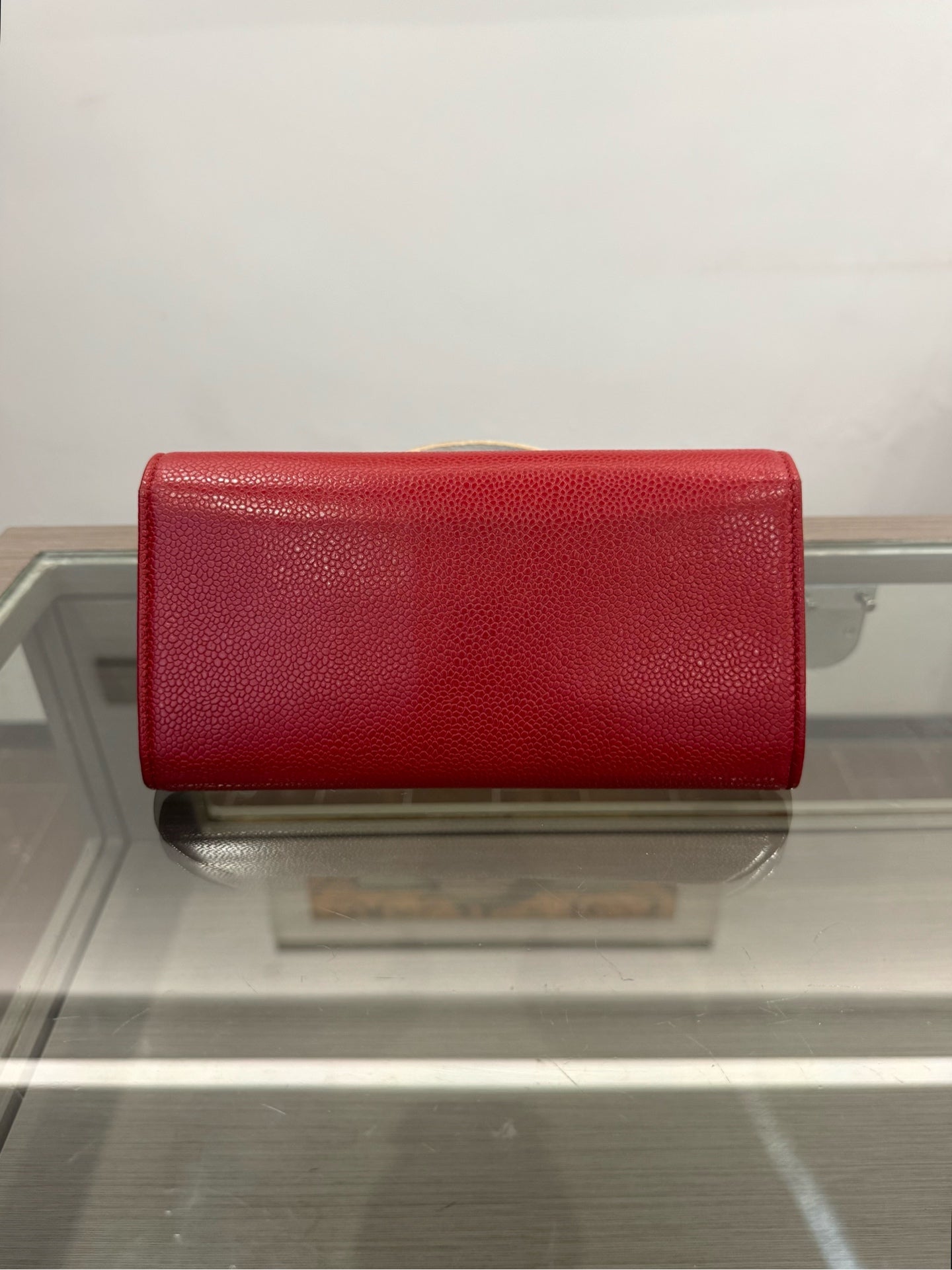 Chanel - Classic Flap Long Wallet - Caviar leather - Red - (medium)
