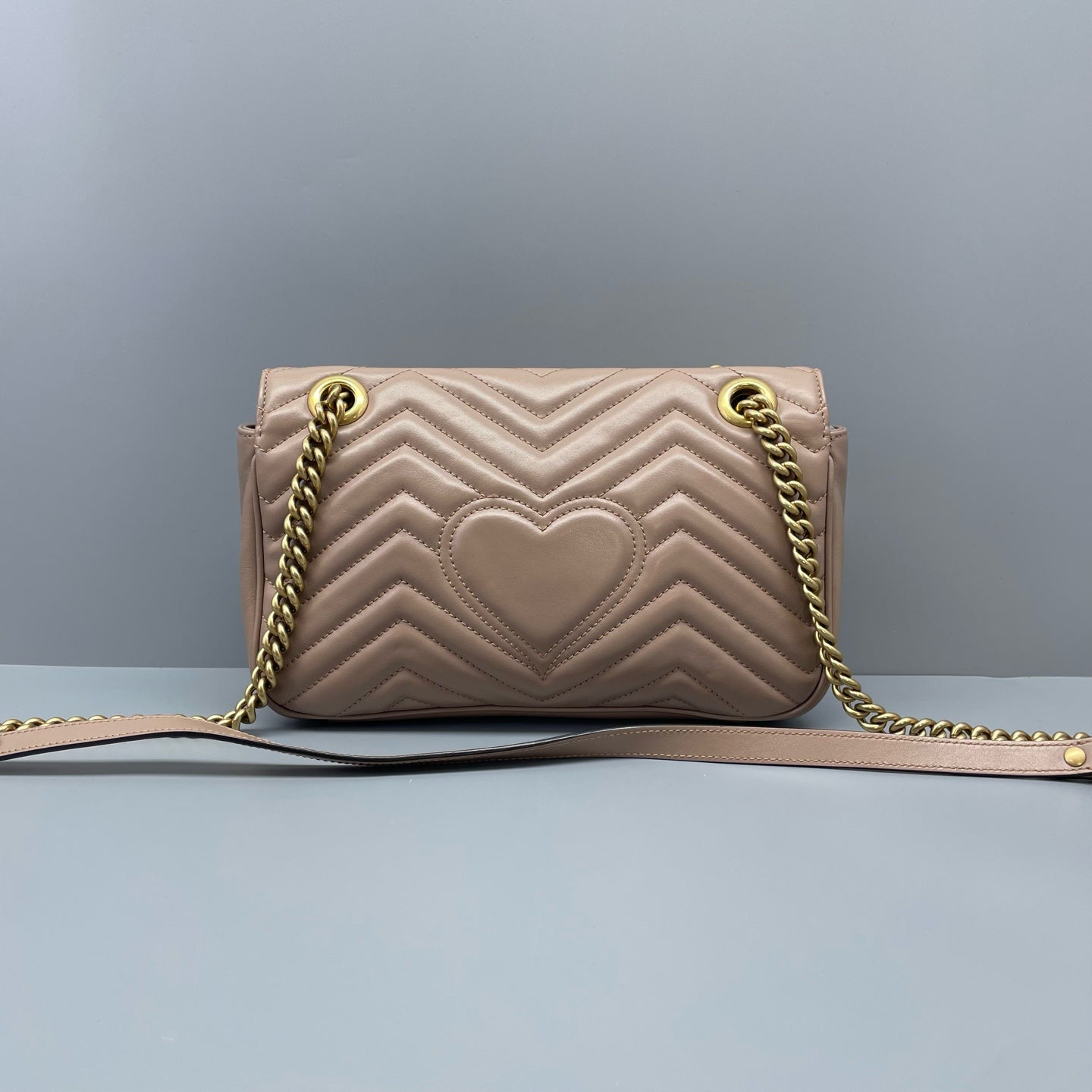 Gucci - GG Marmont Matelassé Small Shoulder Bag - Leather - Beige - (small)