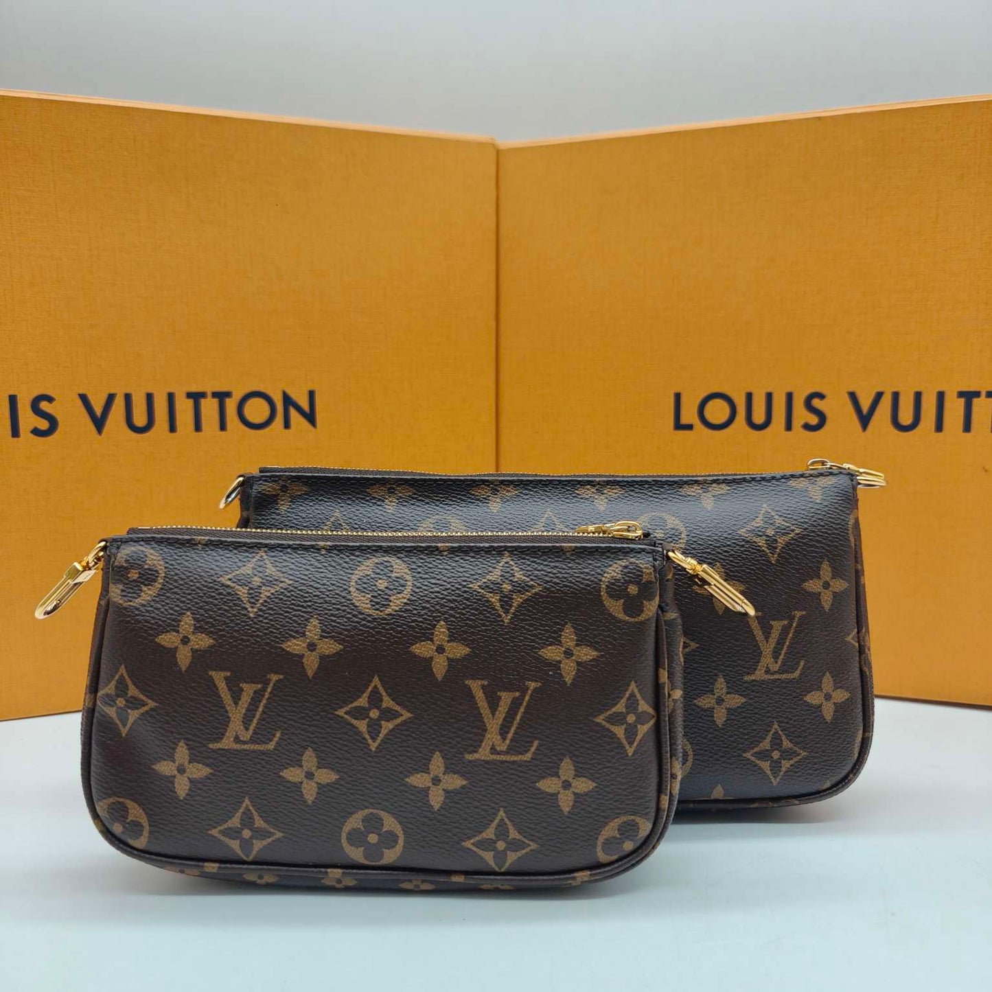 Louis Vuitton - Multi Pochette Accessoires - Monogram coated canvas, natural cowhide leather, textile - Brown - (Medium)