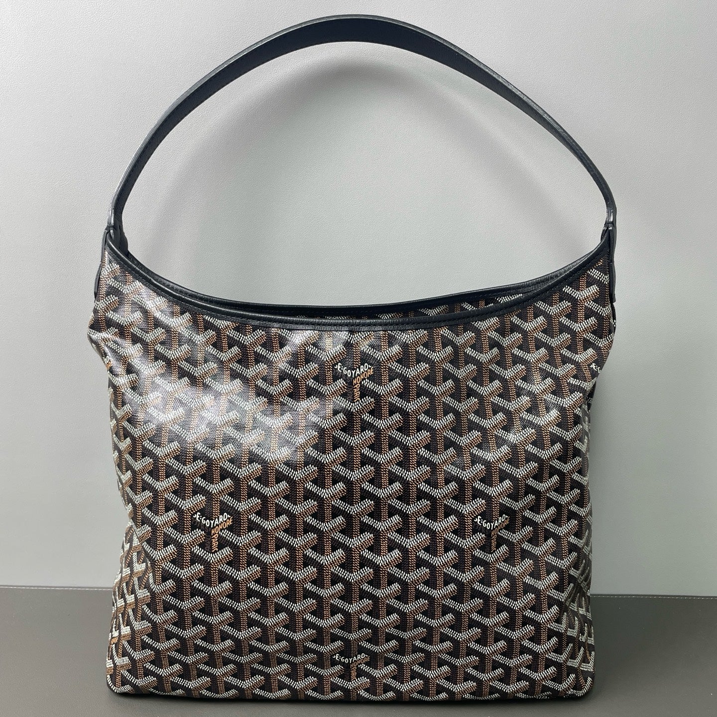 Goyard - Hobo with Pouch - Goyardine coated canvas with leather trim - Black - (Large)