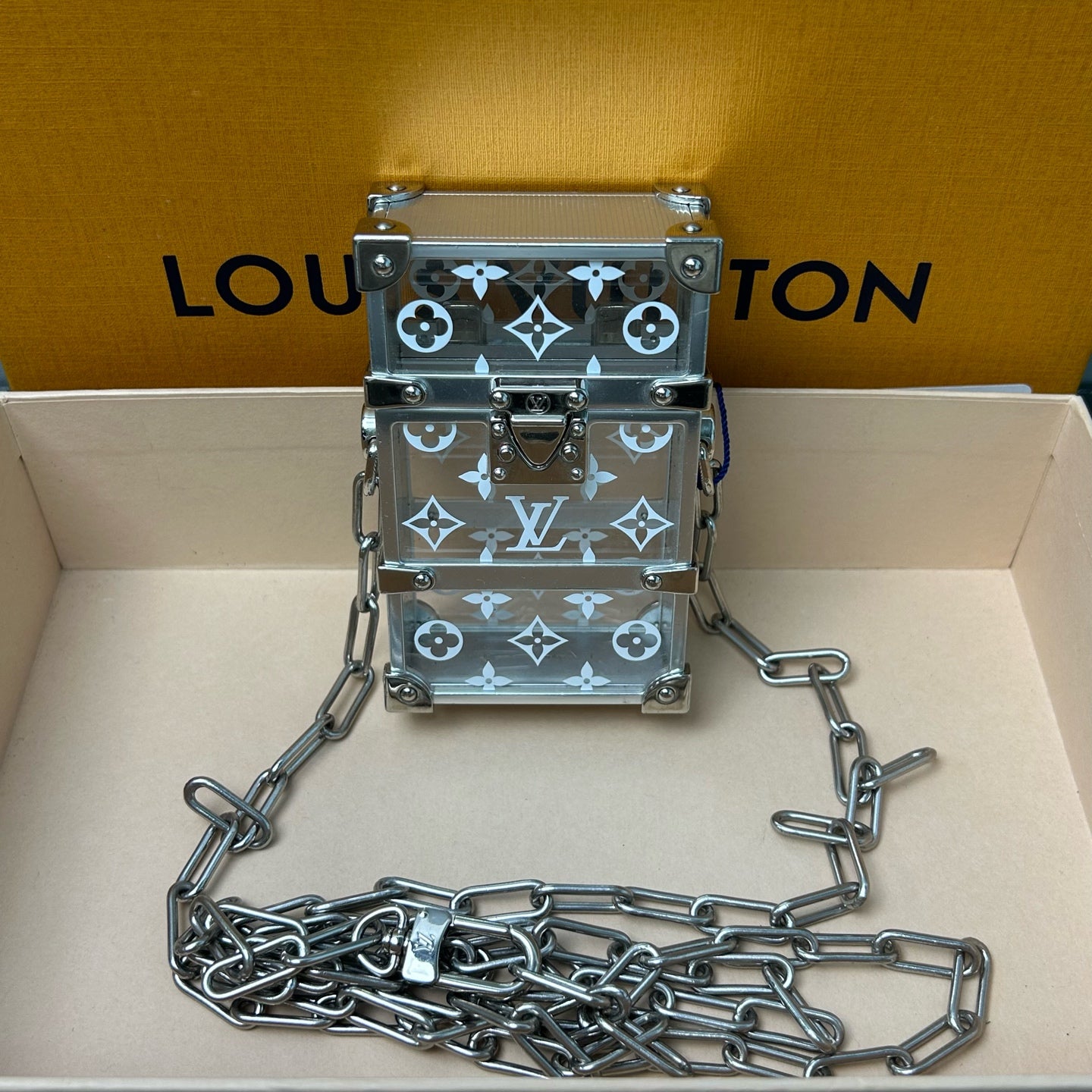 Louis Vuitton - Mini Cigarette Case Trunk - Plastic and Metal - Silver - (mini)