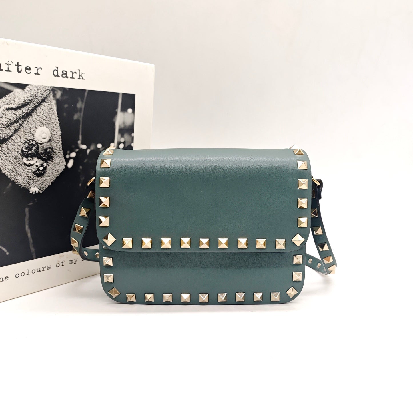 Valentino - Rockstud Mini Crossbody Bag - Leather - Sky Blue - (mini)