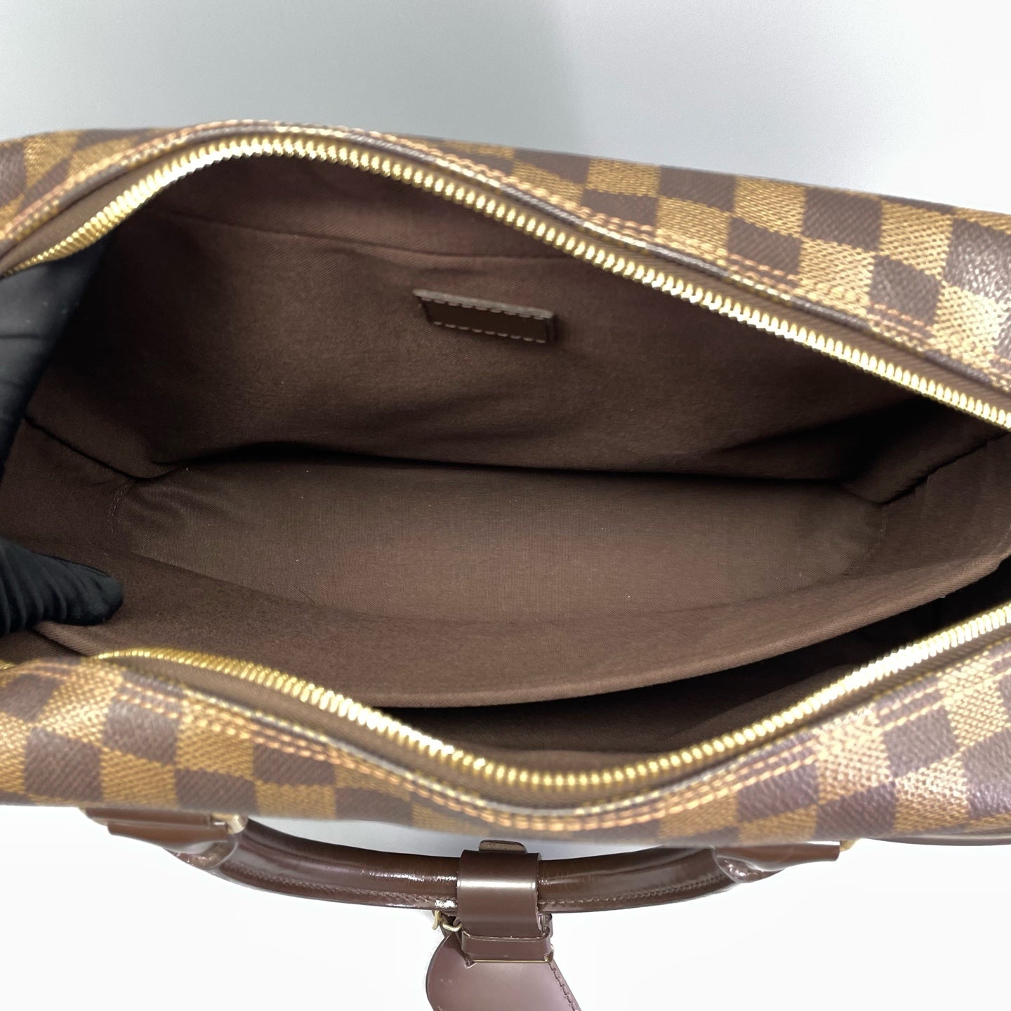 Louis Vuitton - Double-Layer Briefcase - Damier Ebene coated canvas with leather trim - Brown - (Medium)