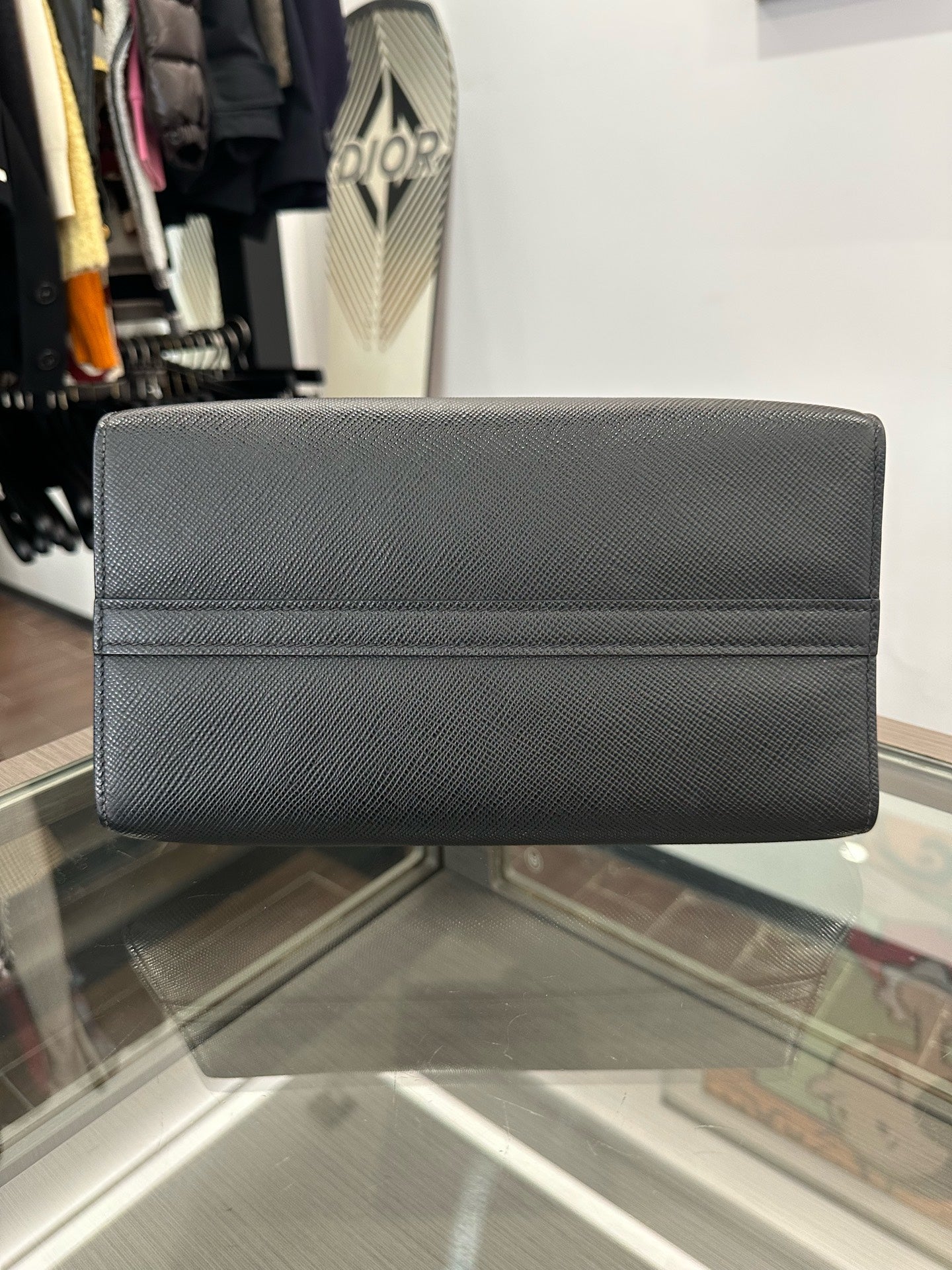 Prada - Monochrome Saffiano Leather Small Tote - Saffiano leather - Black - (small)
