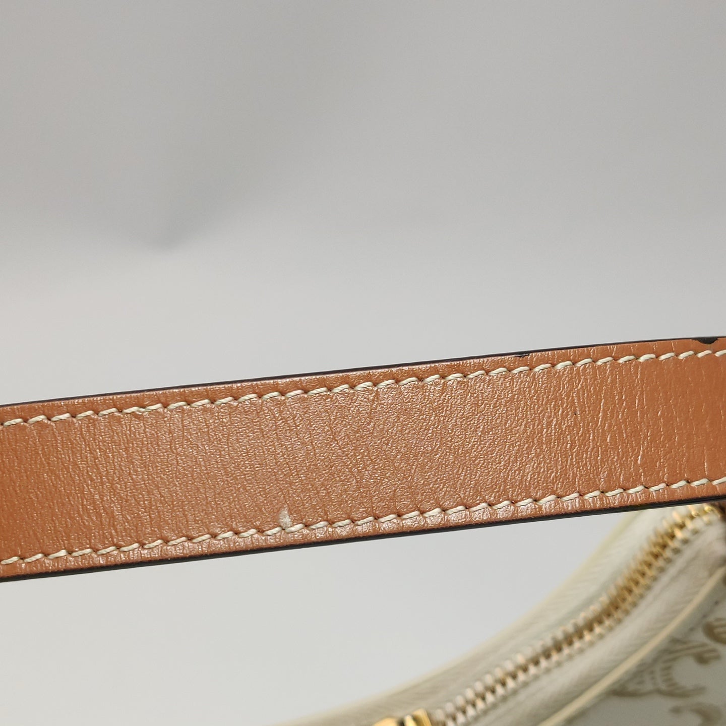 Celine - AVA - Coated canvas with leather trim - White - (Small)