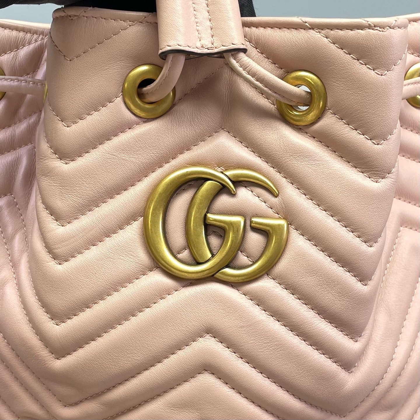 Gucci - GG Marmont Bucket Bag - Leather - Pink - (small)