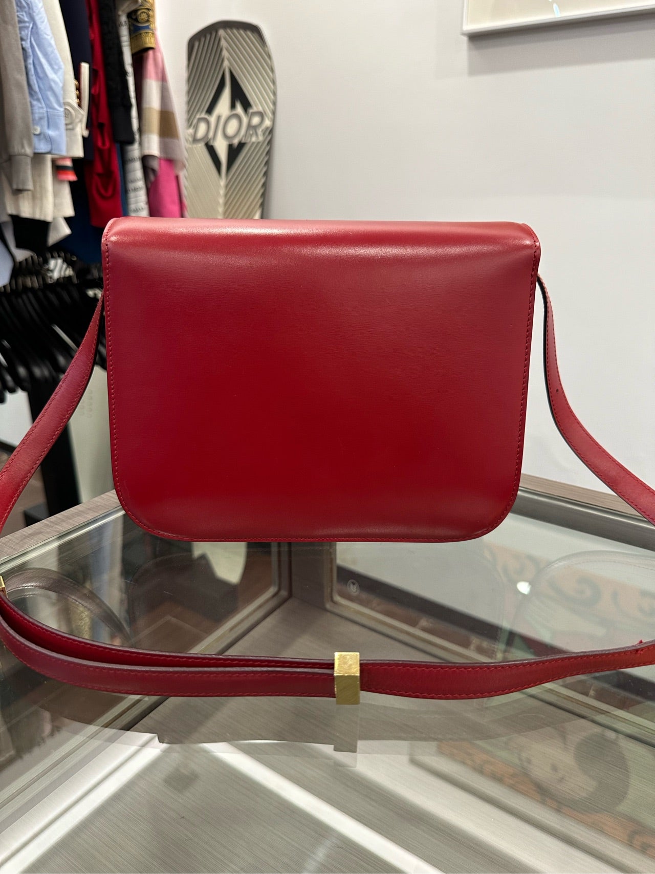 Celine - Classic Box - Leather - Red - (Medium)