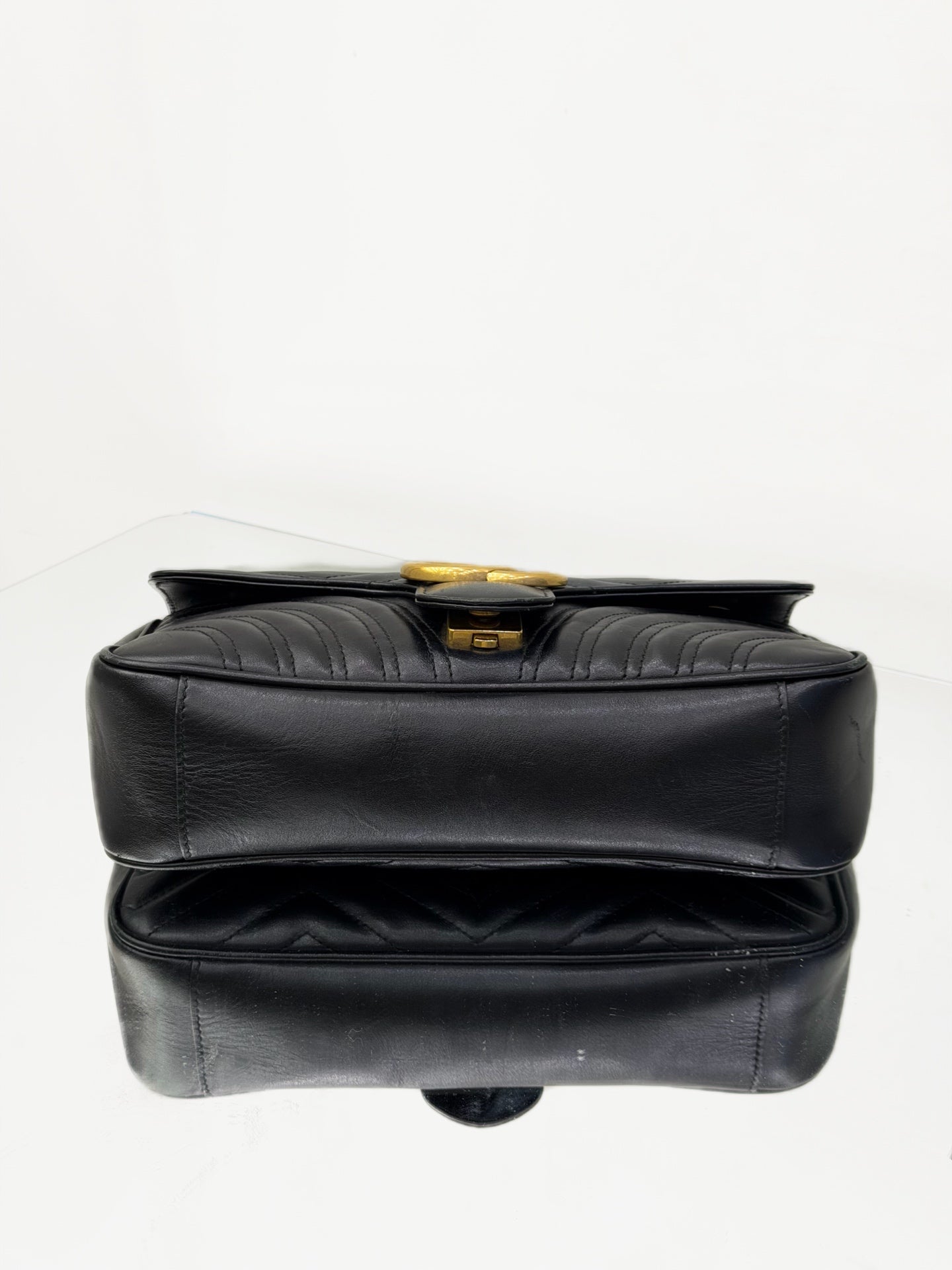 Gucci - GG Marmont Matelassé Shoulder Bag - Leather - Black - (medium)