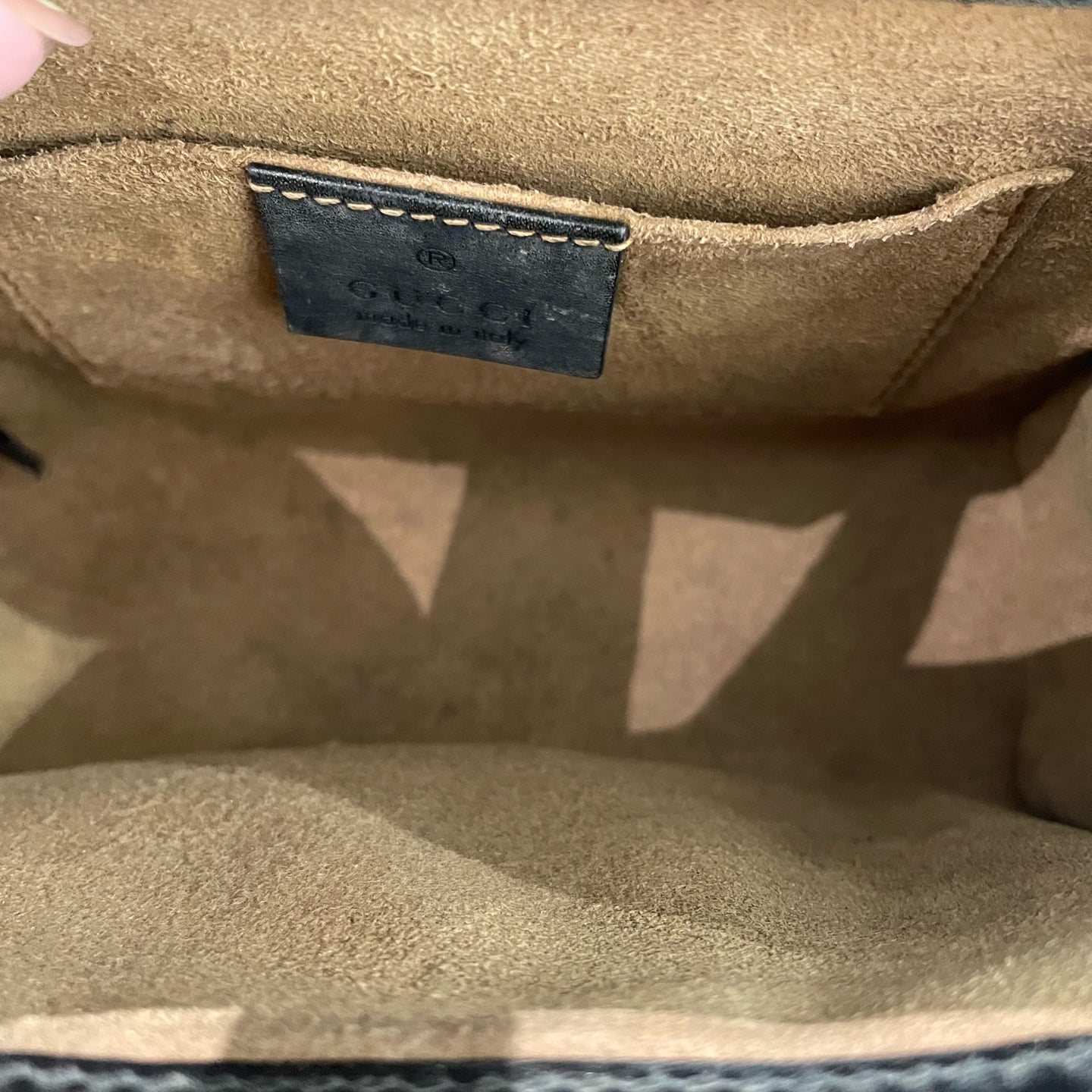 Gucci - Padlock Small Shoulder Bag - GG Supreme canvas with leather trim - Beige and Ebony with Black and Brown accents - (small)