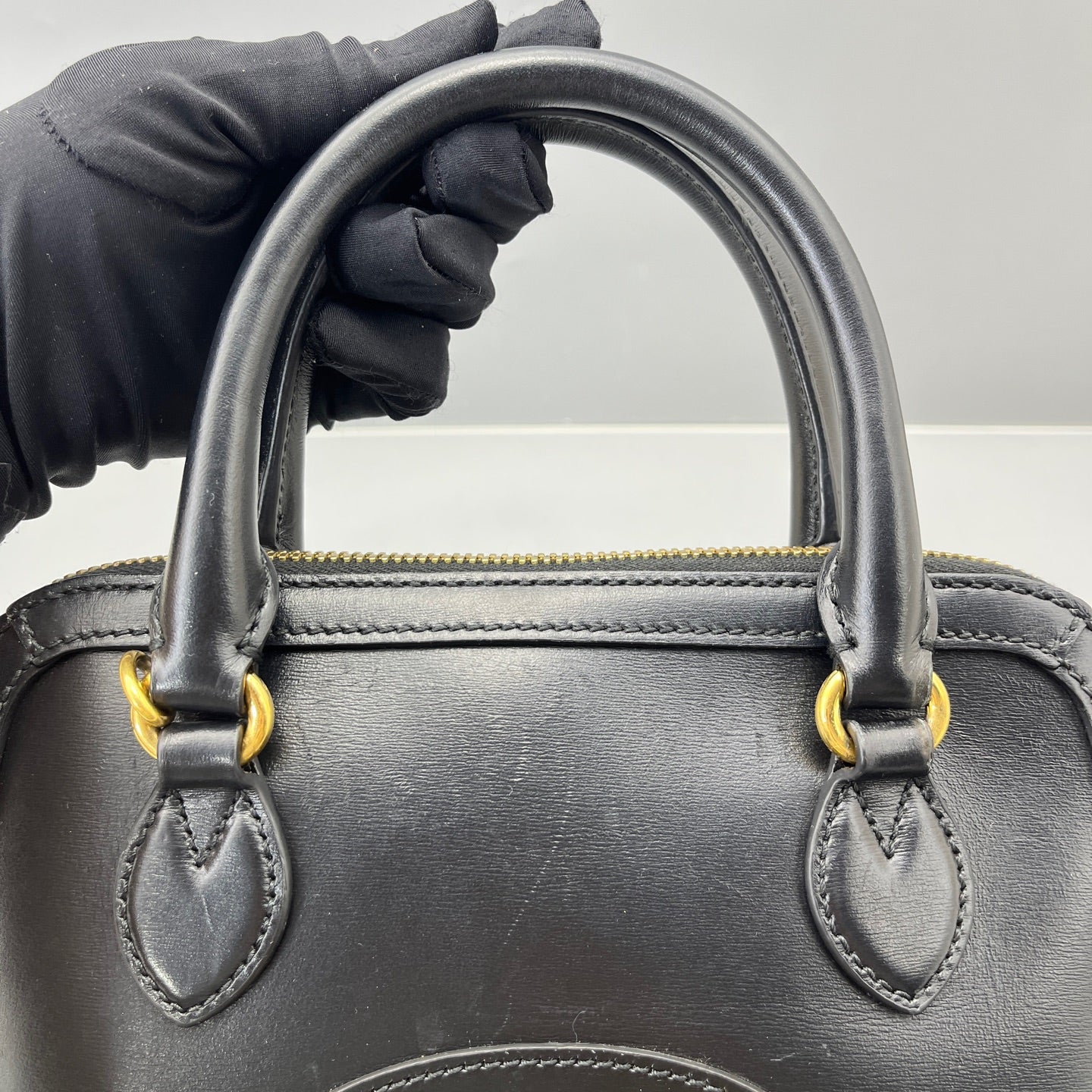 Gucci - 1955 Horsebit Dome Bag - Leather - Black - (medium)
