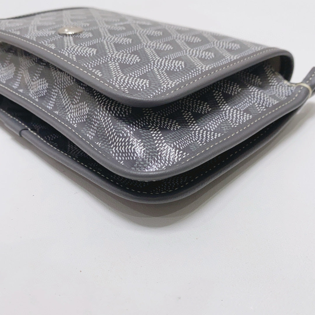 Goyard - Plumet - Goyardine canvas with leather trim - Grey - (small)