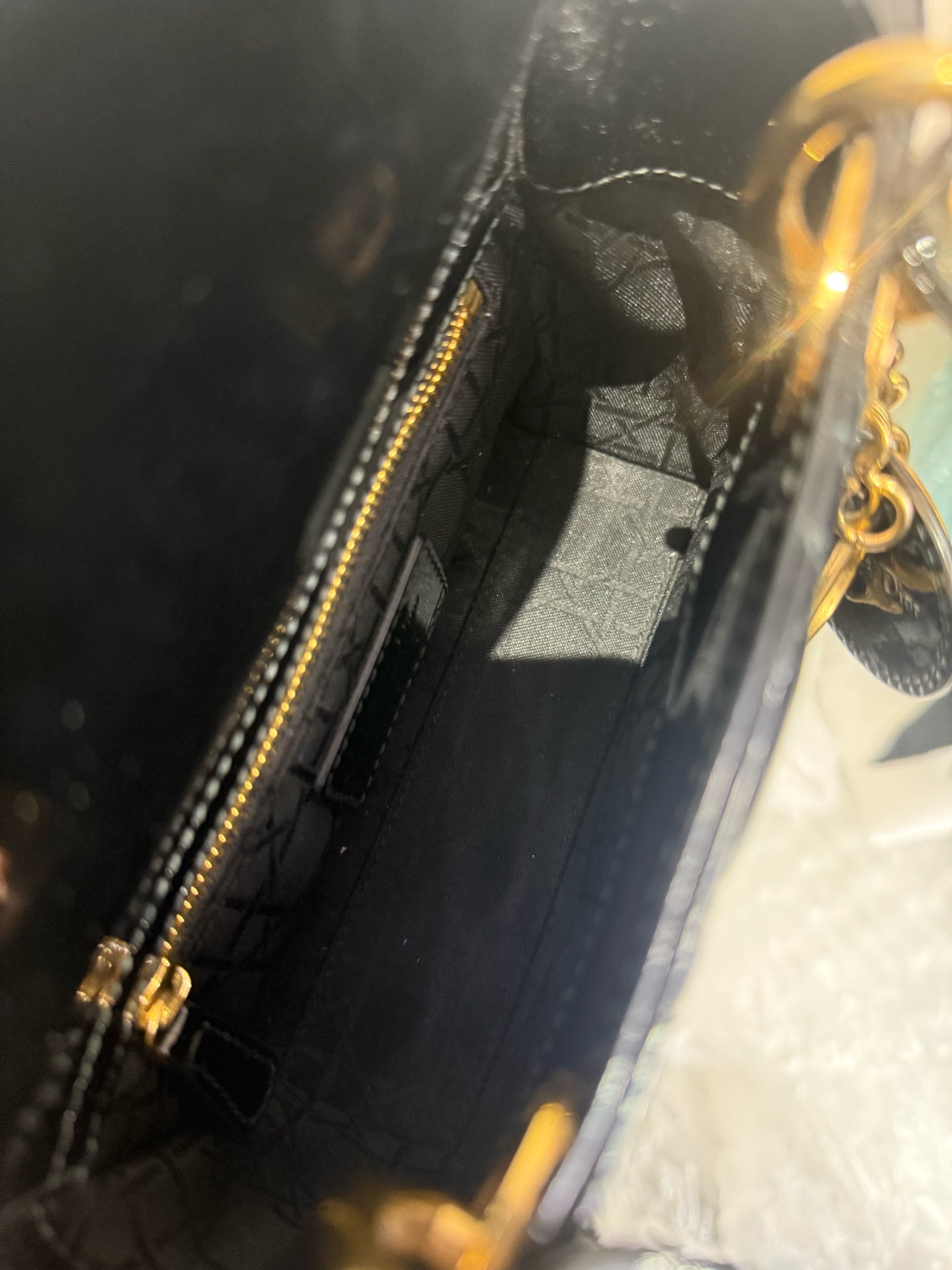 Dior - Lady Dior Mini - Patent leather - Black - (Mini)