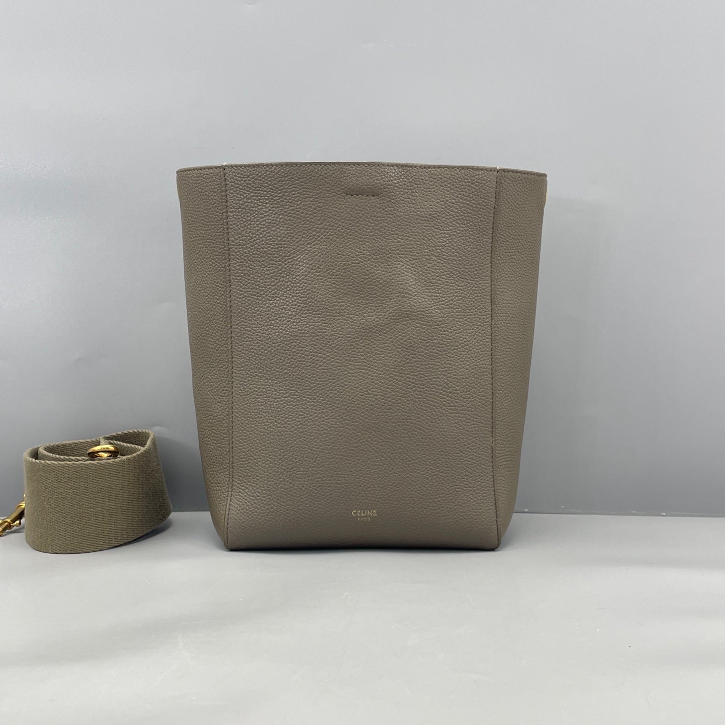 Celine - Small Bucket Bag - Leather - Grey - (small)