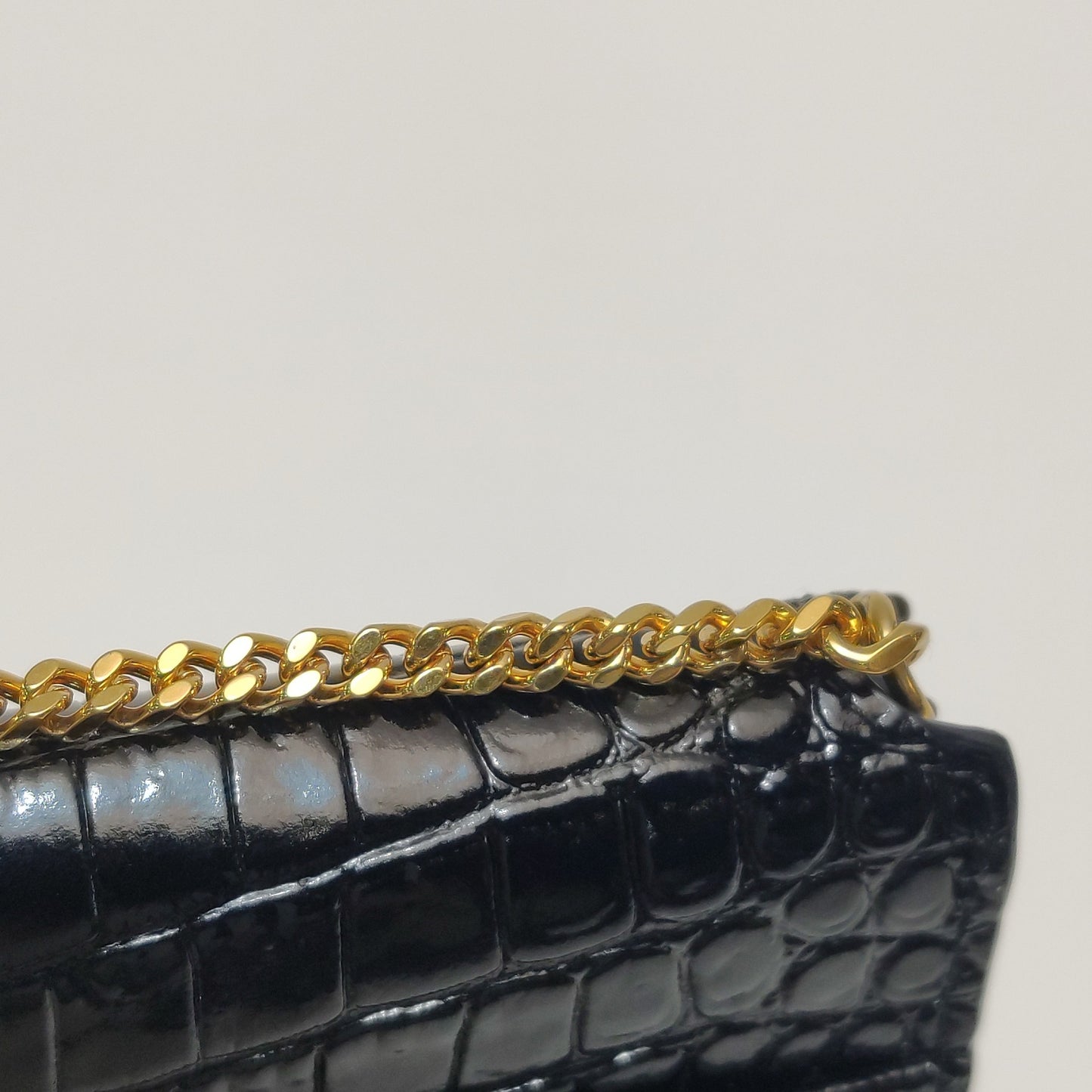 Saint Laurent - Monogram Chain Wallet - Leather - Black - (mini)