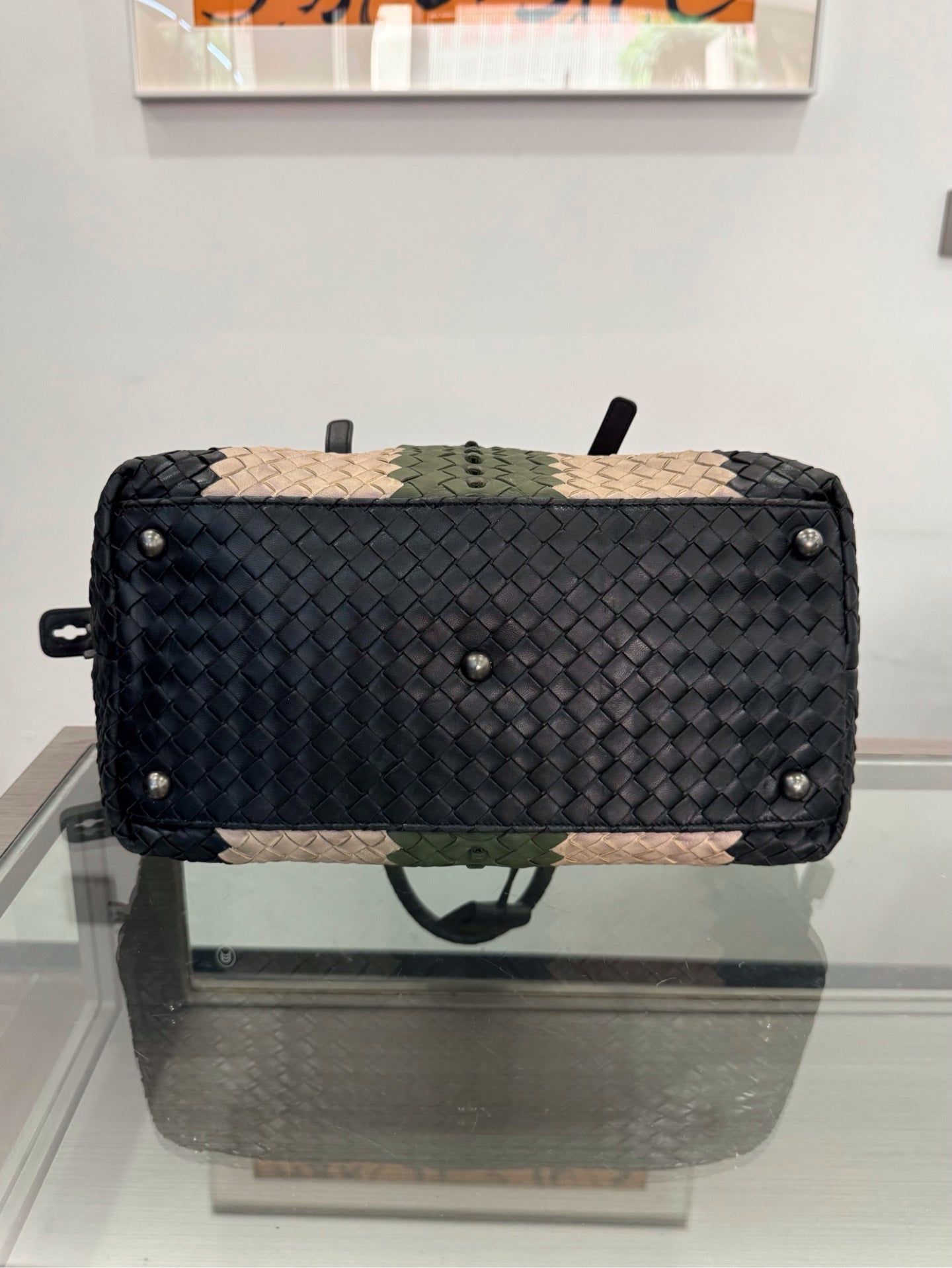 Bottega Veneta - Intrecciato Tricolour Woven Boston Bag - Leather - Multicolour - (medium)