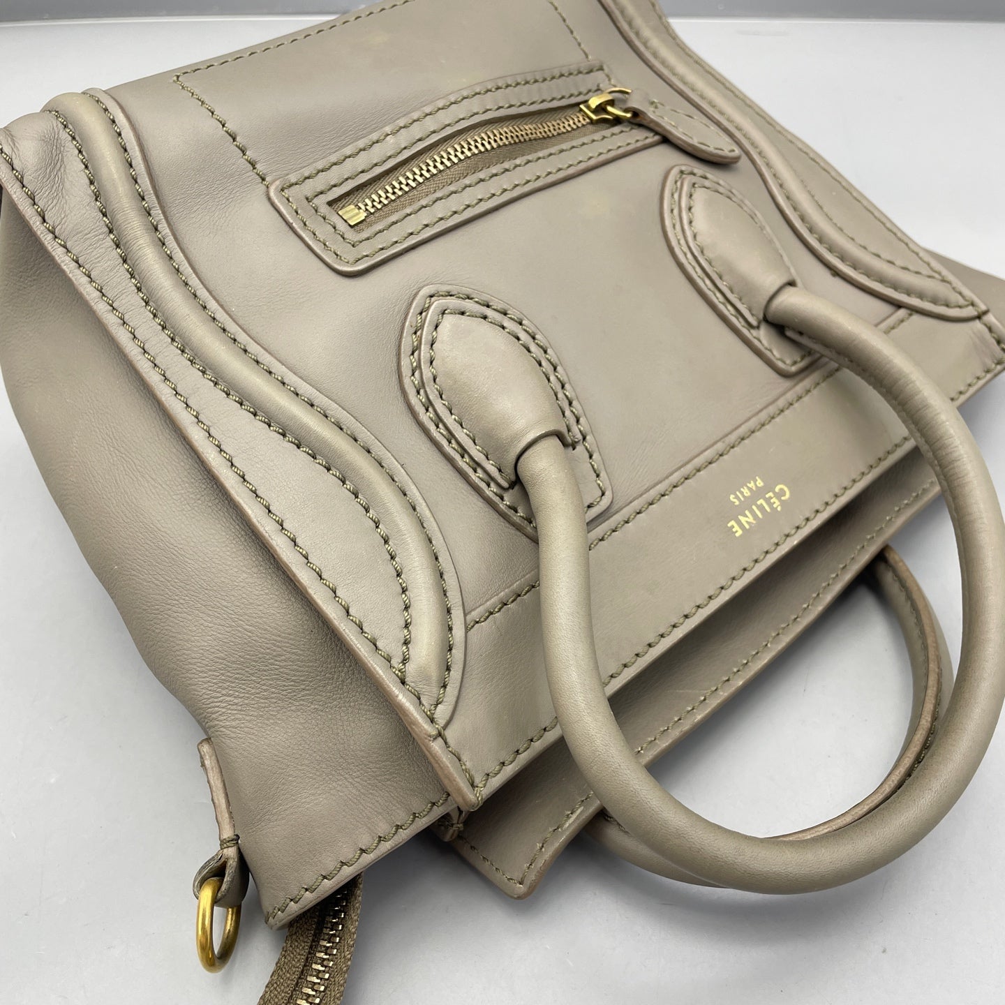 Celine - Luggage Nano - Calfskin leather - Grey - (mini)
