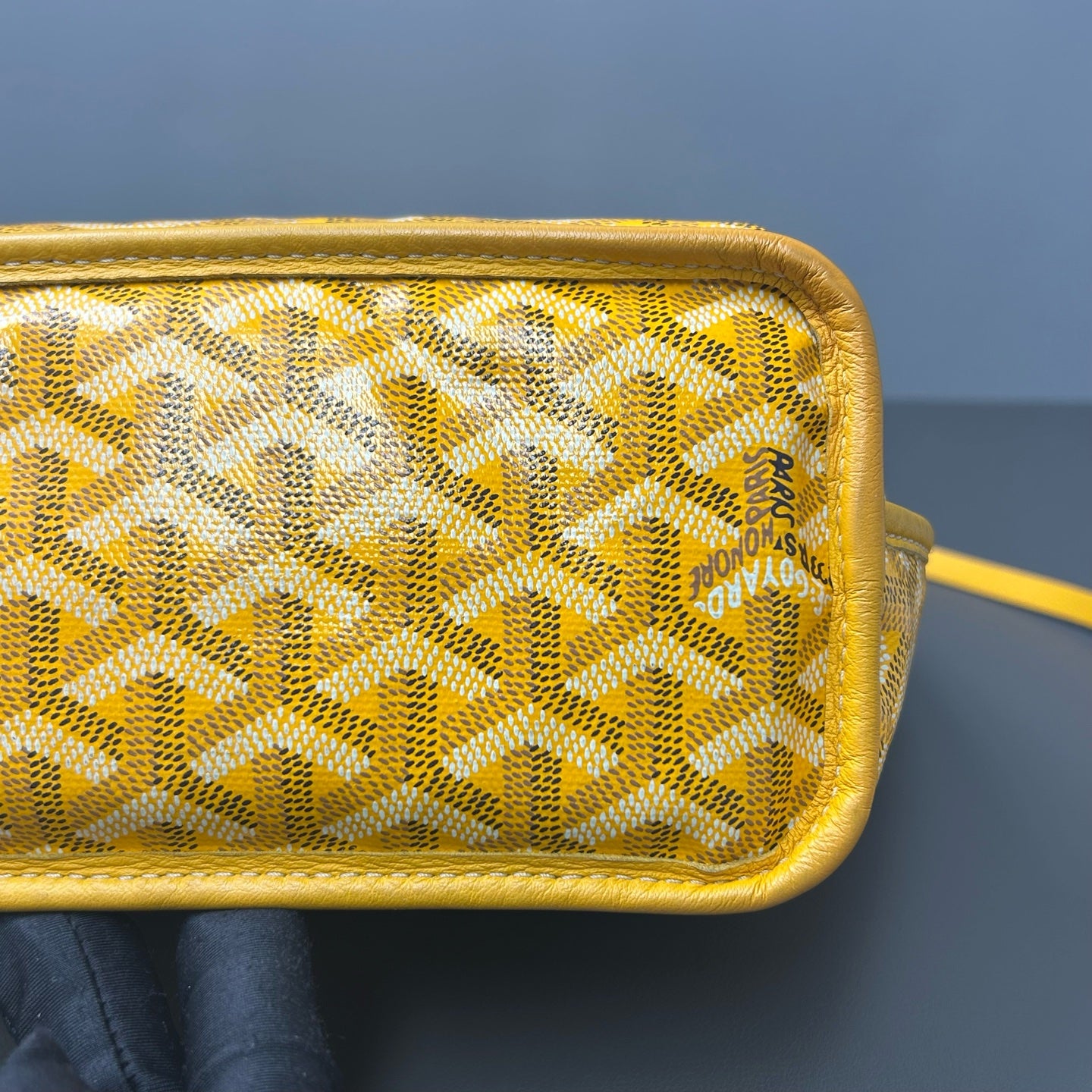 Goyard - Anjou Mini Reversible Tote - Goyardine canvas with leather trim - Yellow - (mini)