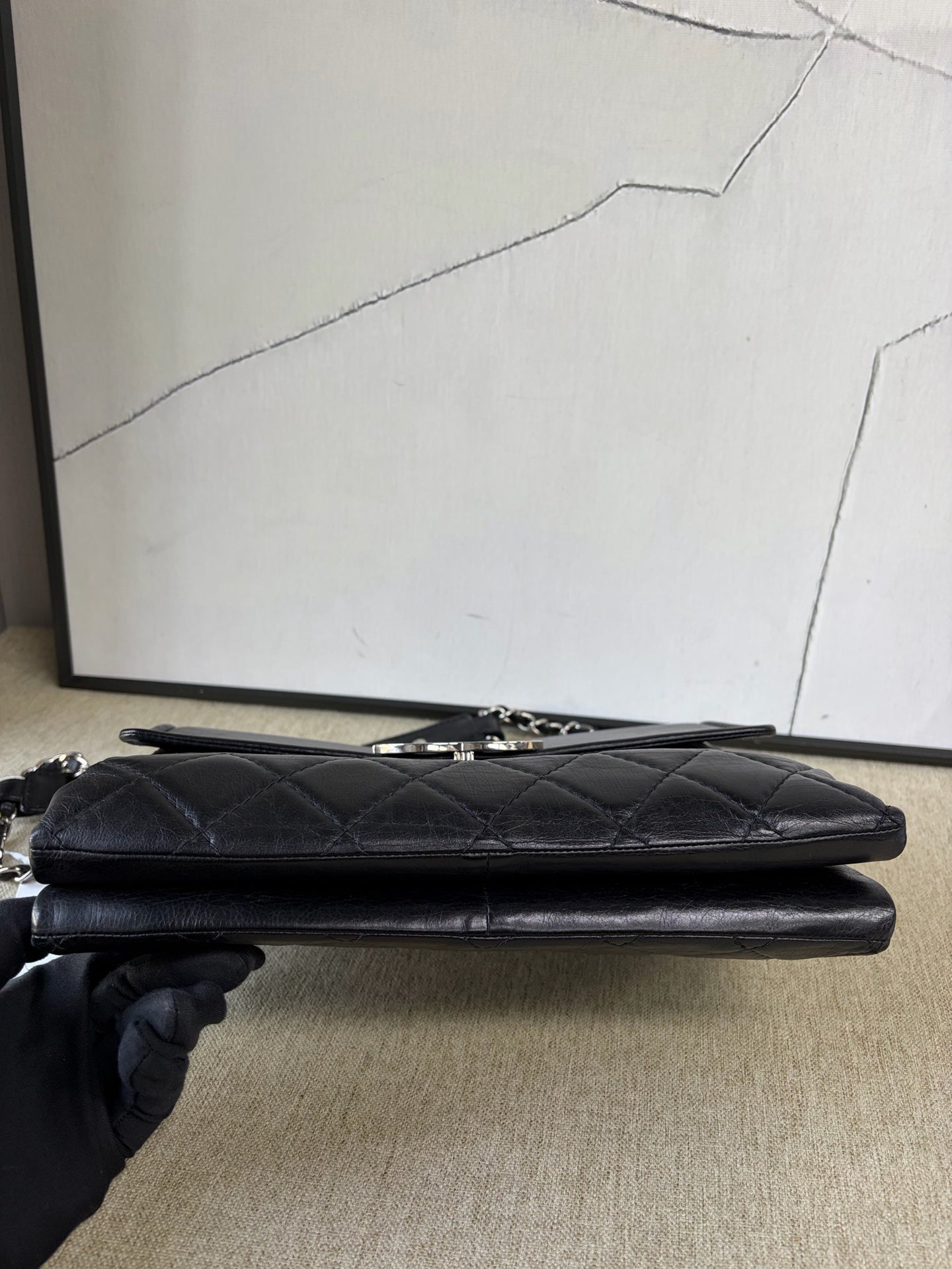 Chanel - Cuba Series Messenger Bag - Cowhide leather - Black with Silver-Tone Hardware - (small)