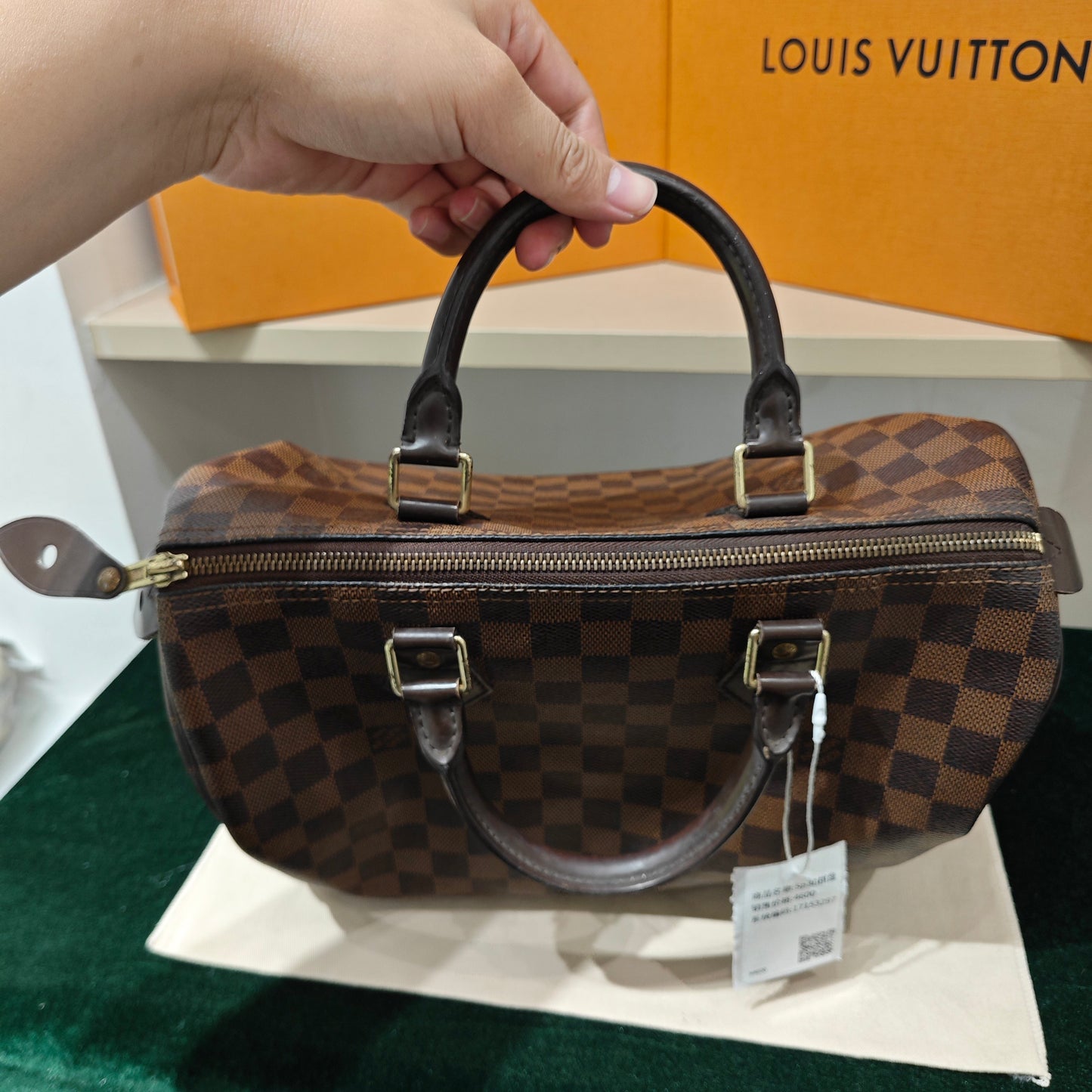 Louis Vuitton - Speedy 30 - Damier Ebene coated canvas with leather trim - Brown - (medium)