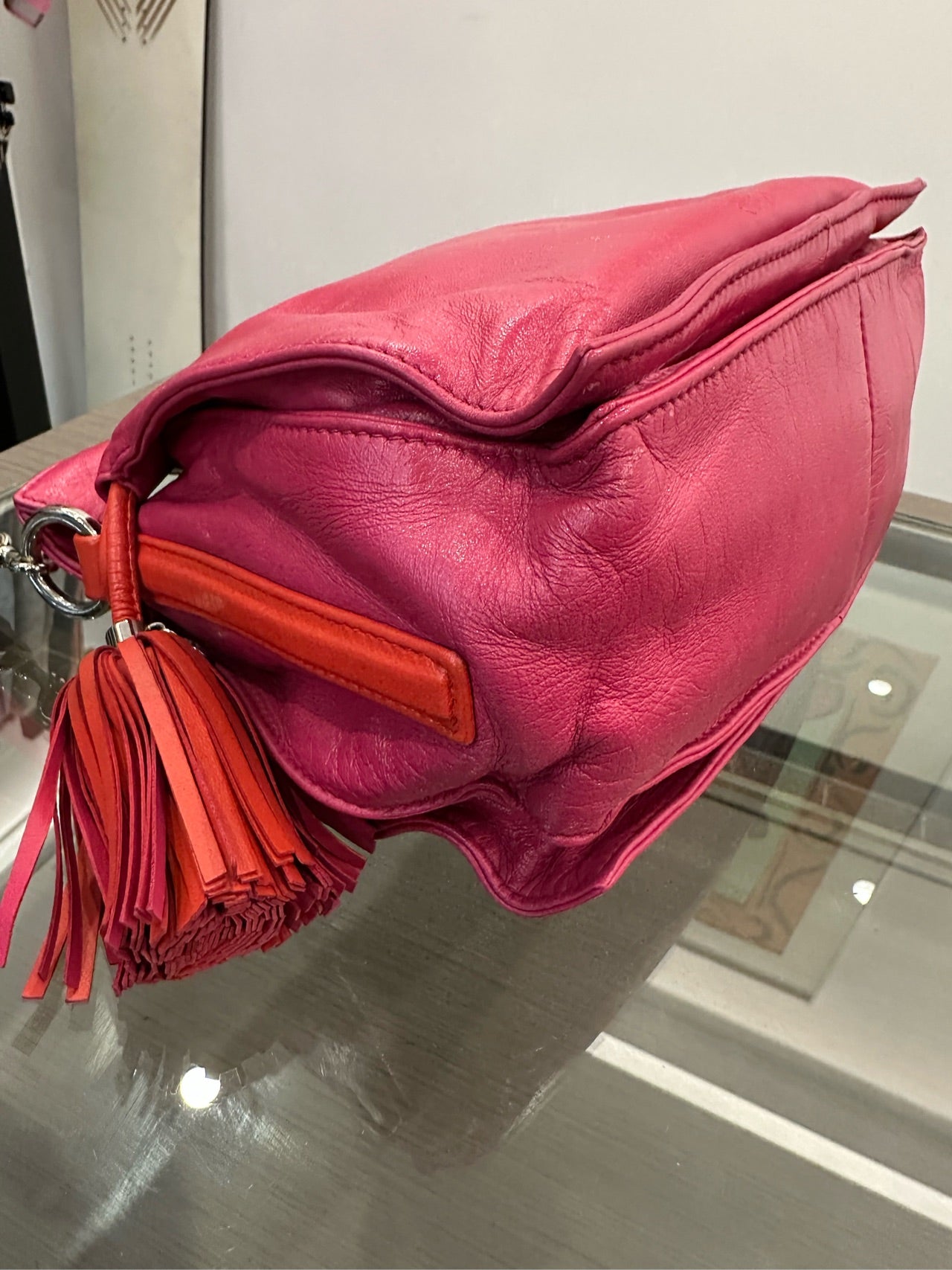 Loewe - Drawstring Tassel Bag - Nappa leather - Pink - (small)