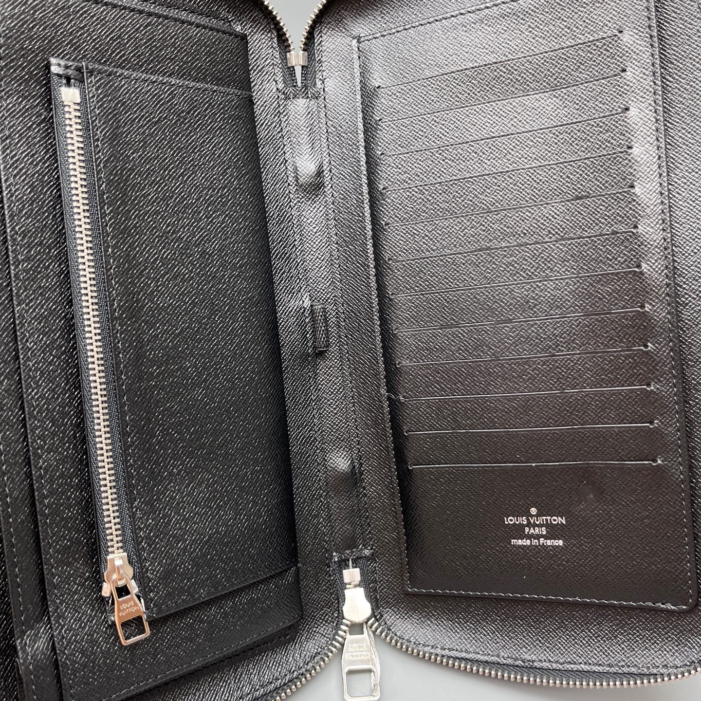 Louis Vuitton - Zippy Organizer - Damier Graphite canvas with leather trim - Black - (Large)