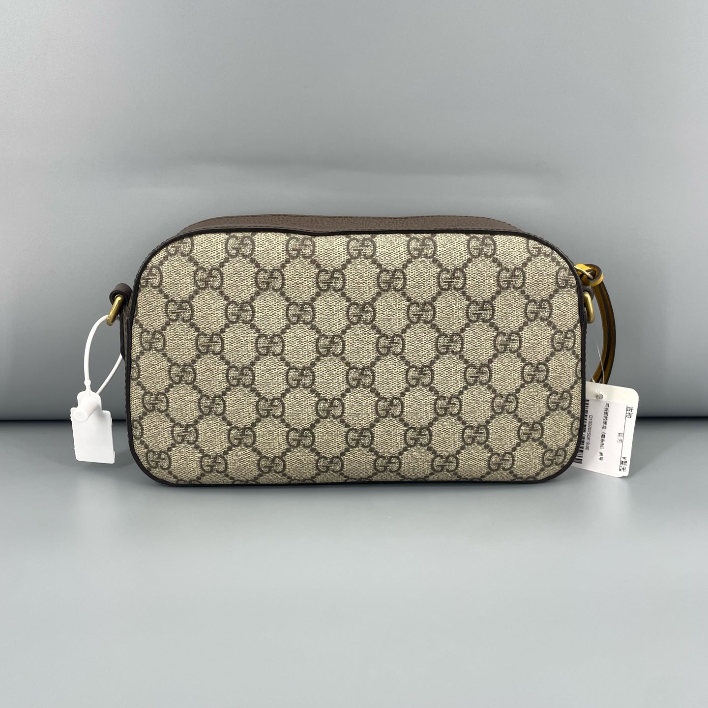 Gucci - GG Supreme Neo Vintage Camera Bag with Tiger Head - GG Supreme canvas with leather trim and fabric strap - Beige and brown with green and red accents - (Small)