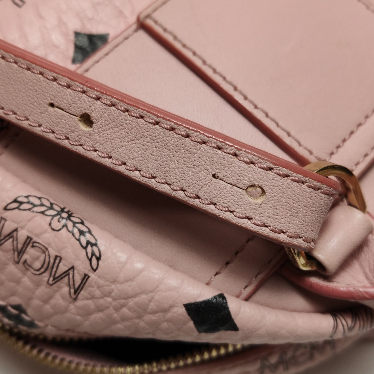 MCM - Stark Mini Backpack - Coated canvas and leather - Pink - (mini)