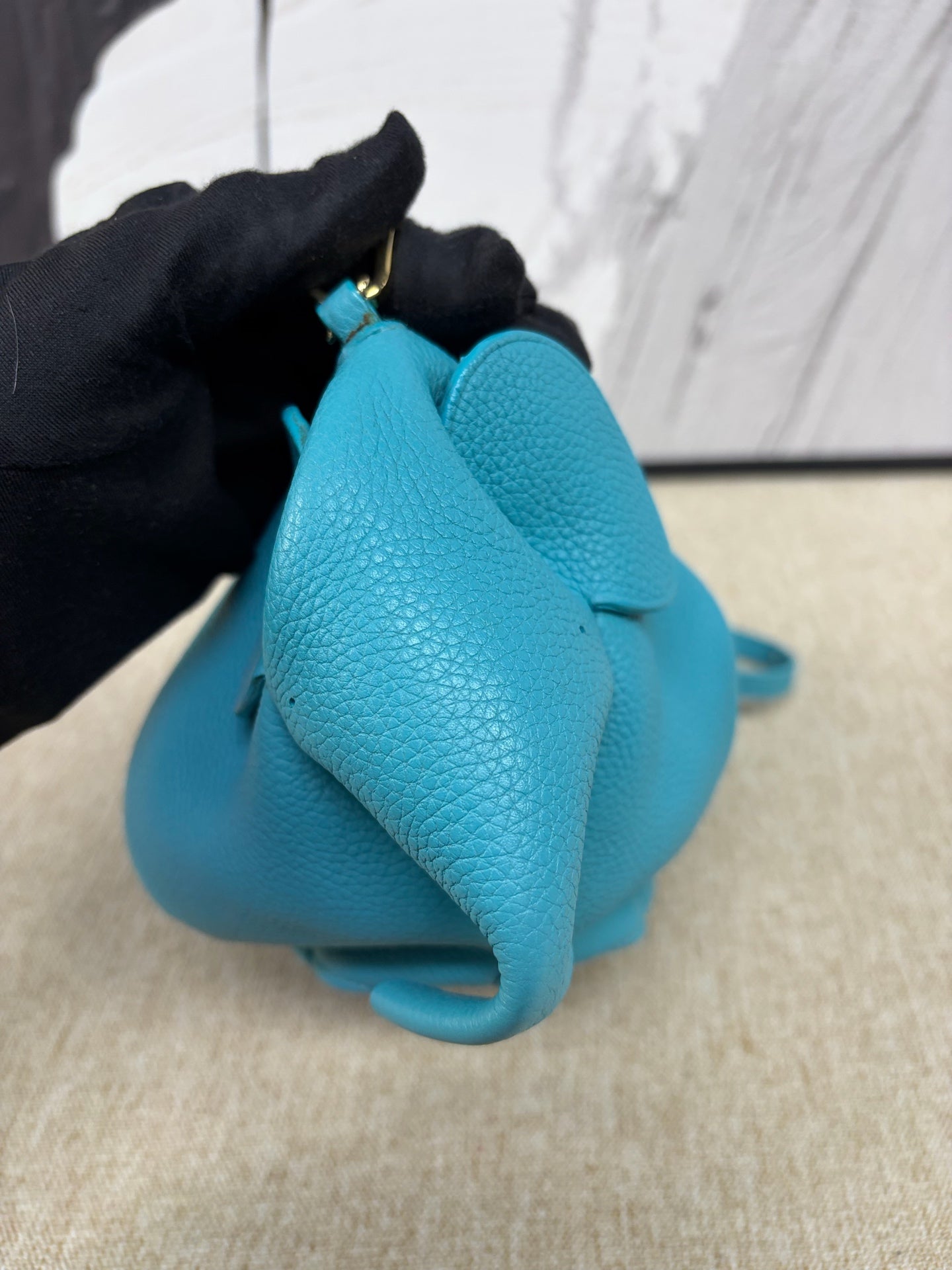 Loewe - Elephant Mini Bag - Grained leather - Blue - (Mini)