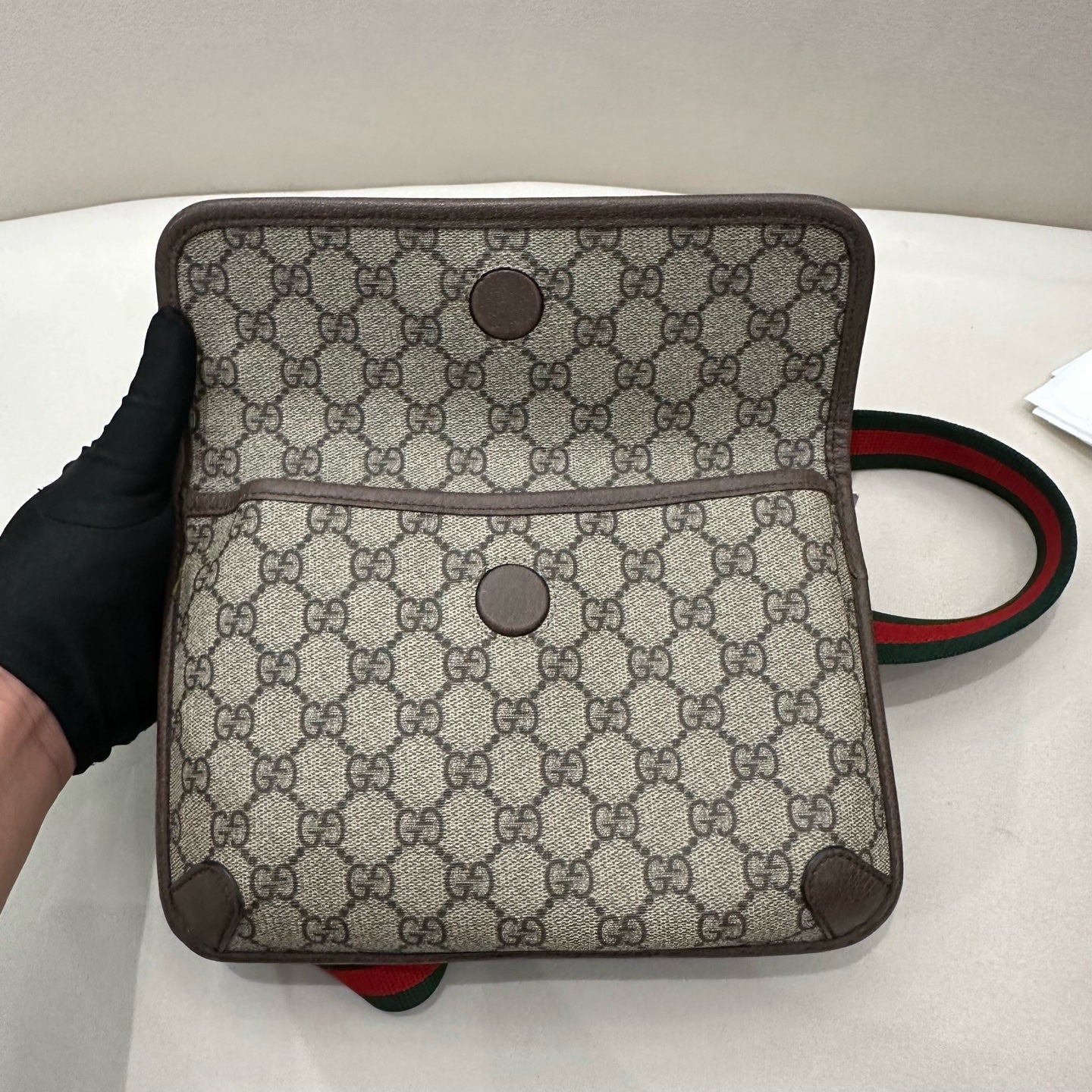 Gucci - Tiger Head Belt Bag - GG Supreme coated canvas with leather trim - Beige - (medium)
