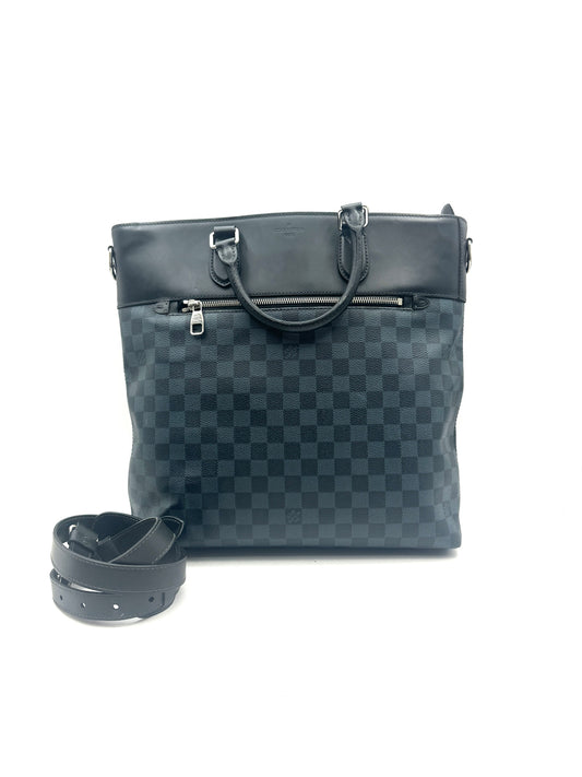 Louis Vuitton - Porte-Documents Vertical - Damier Graphite canvas with leather trim - Blue - (Large)