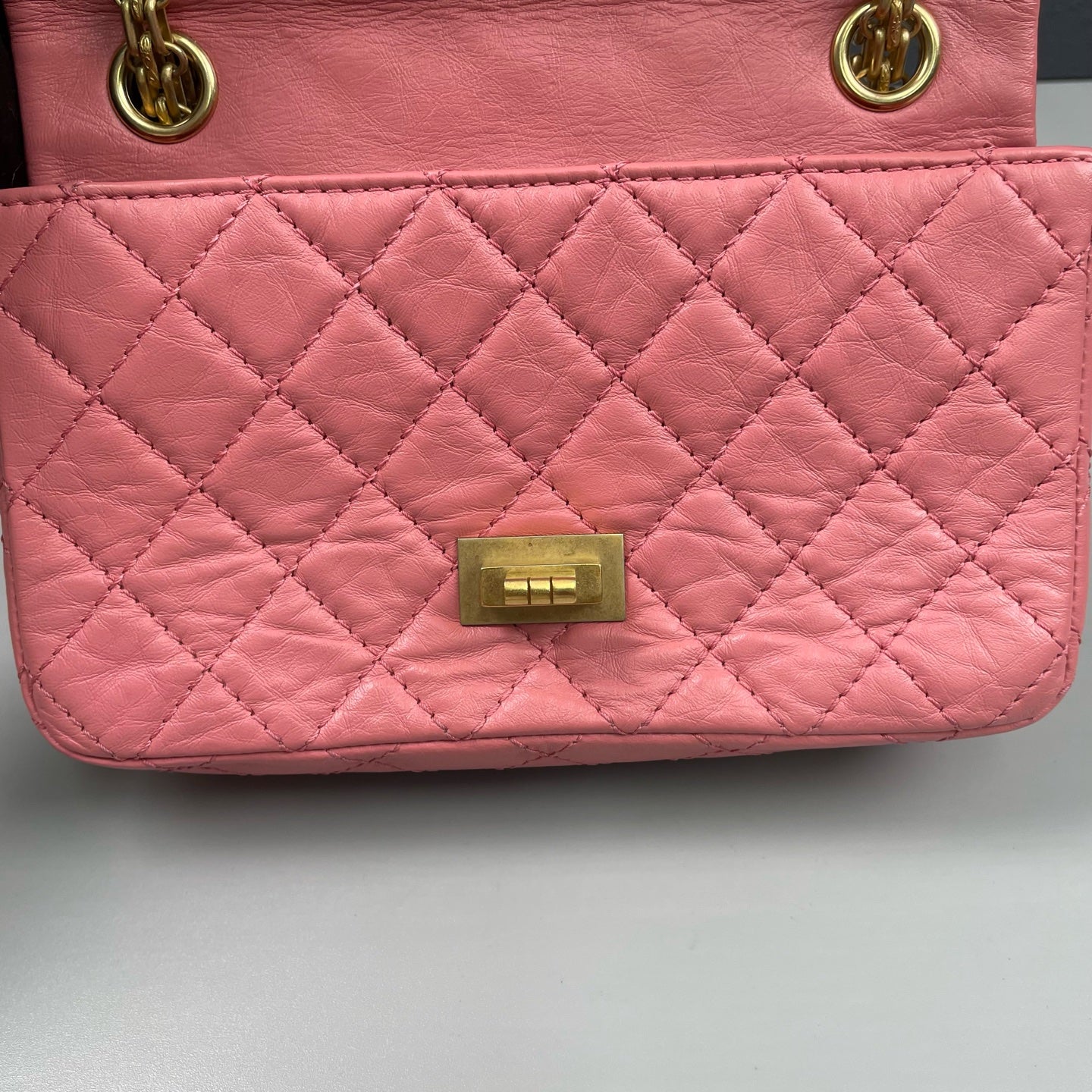 Chanel - 2.55 Reissue Mini Chain Bag - Leather - Pink - (mini)