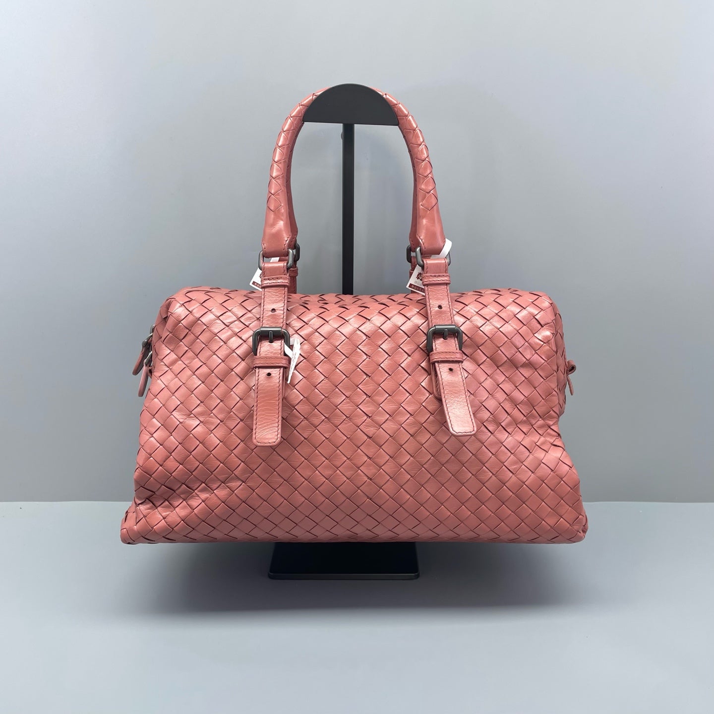 Bottega Veneta - Intrecciato Satchel - Leather - Dusty Rose with Gunmetal Hardware - (Medium)