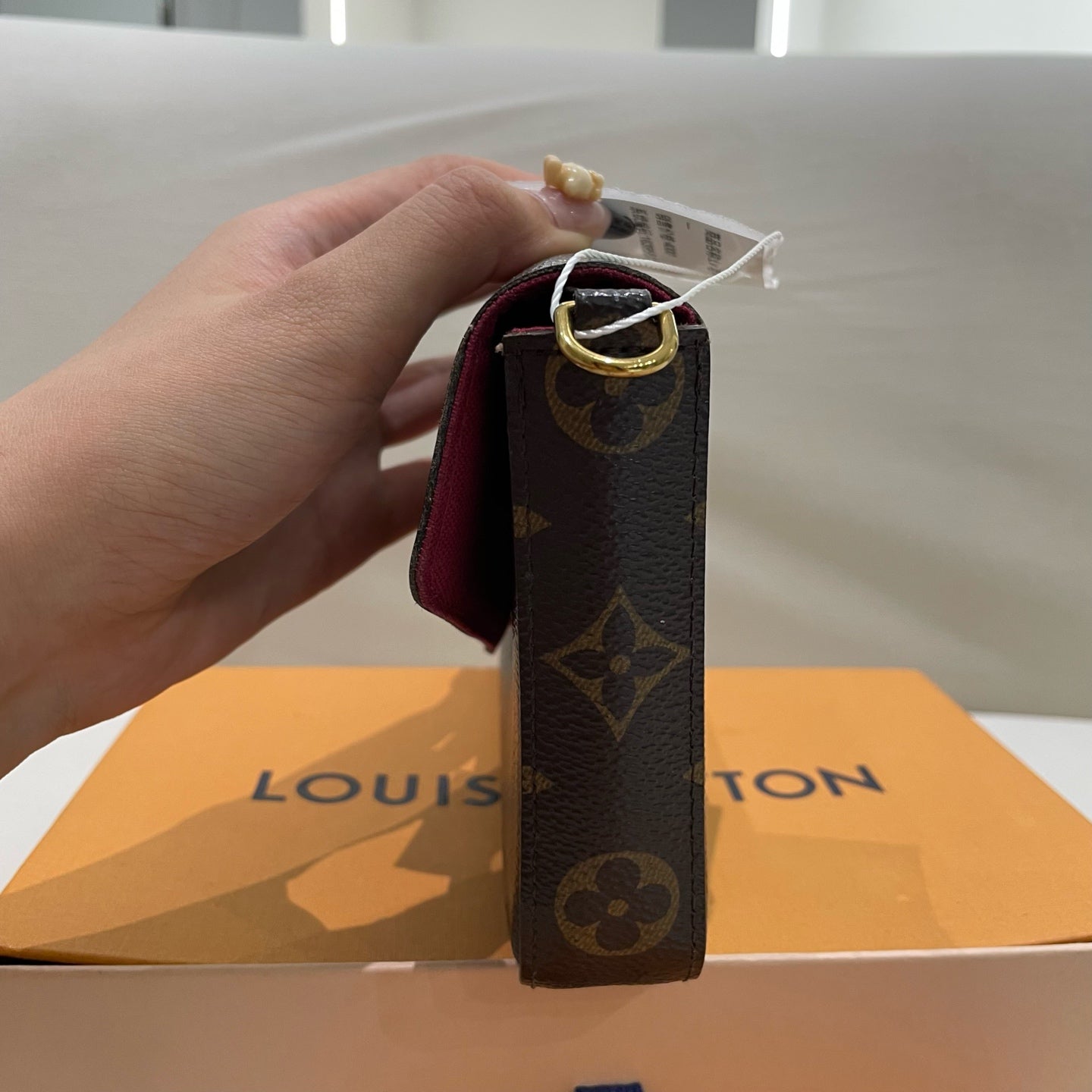 Louis Vuitton - Pochette Félicie - Monogram coated canvas with grained leather trim and interior - Brown - (mini)