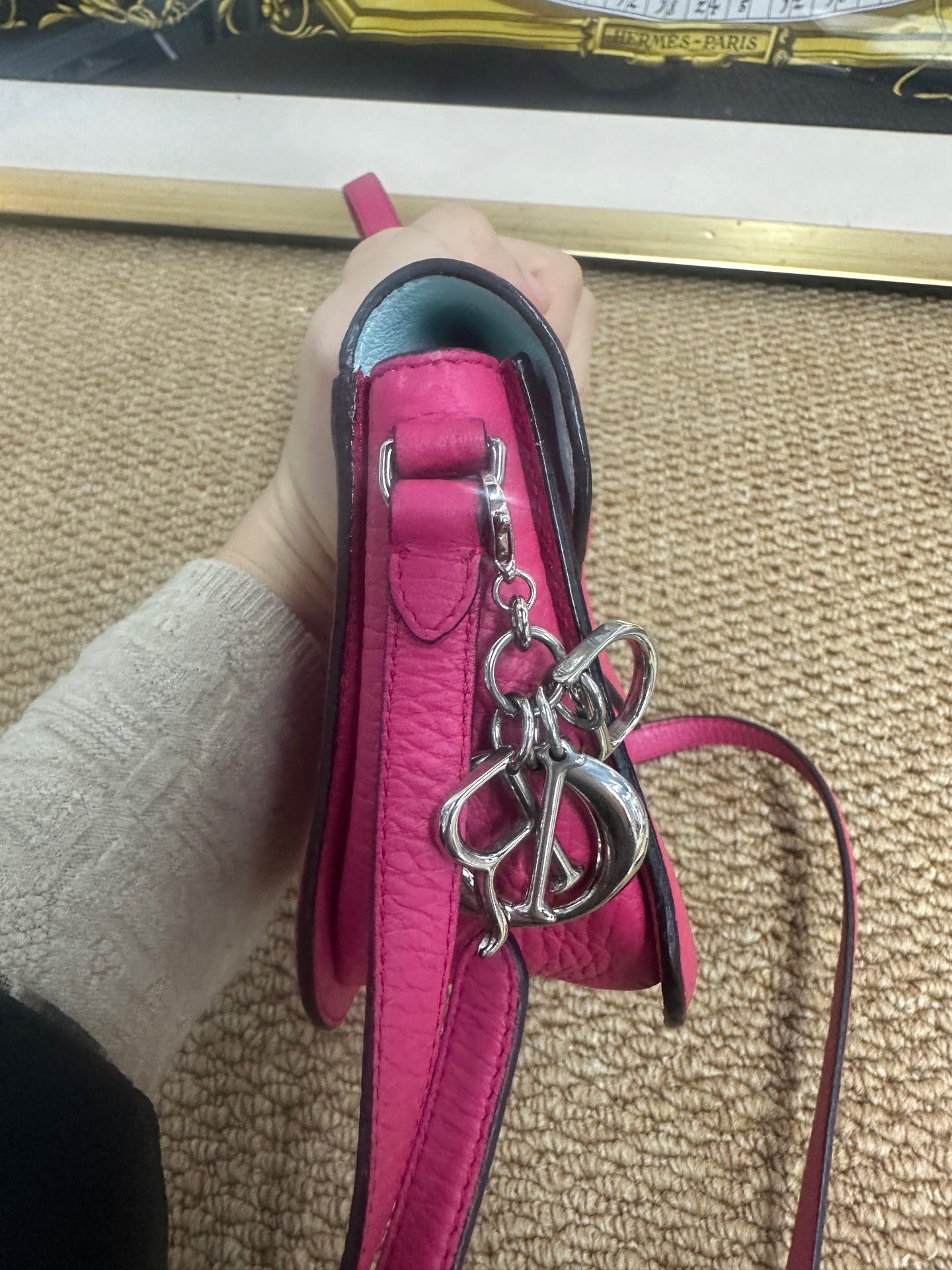 Dior - Small Crossbody Bag - Leather - Pink - (mini)