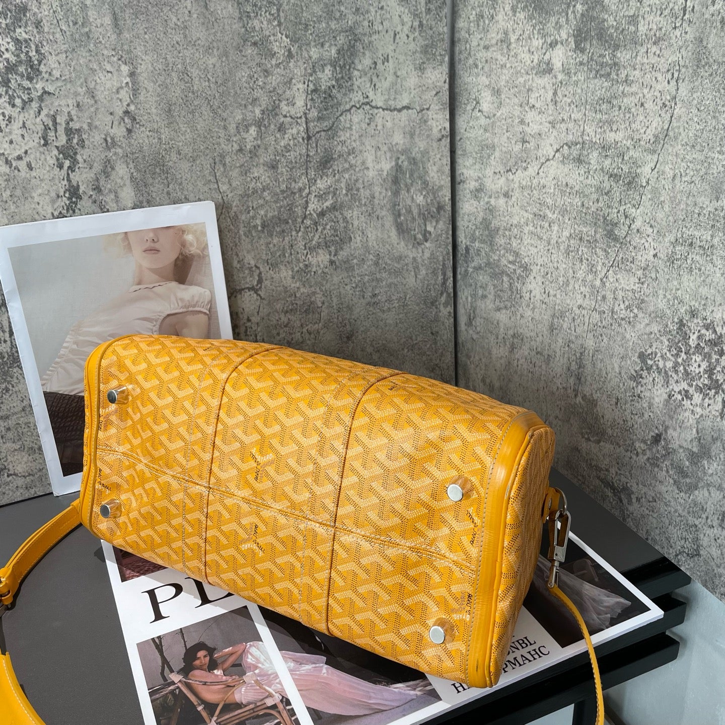Goyard - Croisière 40 - Goyardine canvas with leather trim - Yellow - (Medium)
